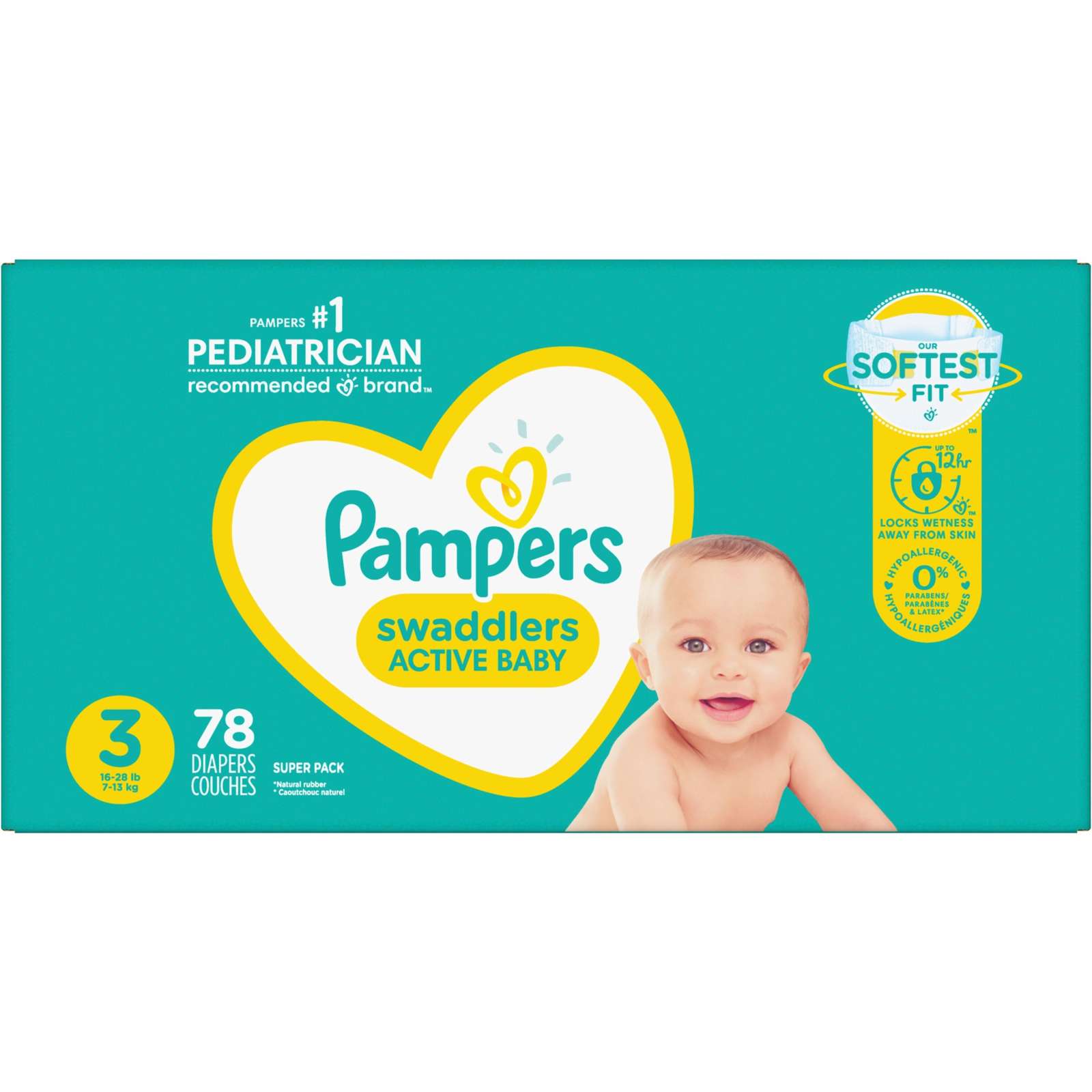 Pampers Swaddlers Active Baby Diaper Size Count