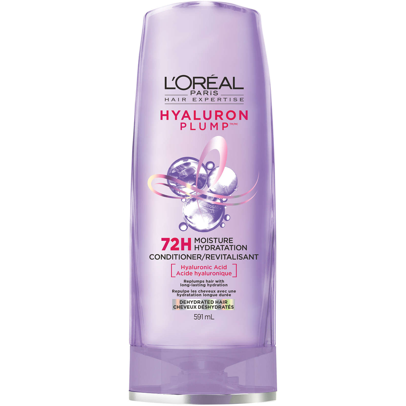 L'Oreal Paris Hair Expertise Hyaluron Plump Conditioner with Hyaluronic Acid for Dry Hair, Adds Moisture, For Hair Hydration