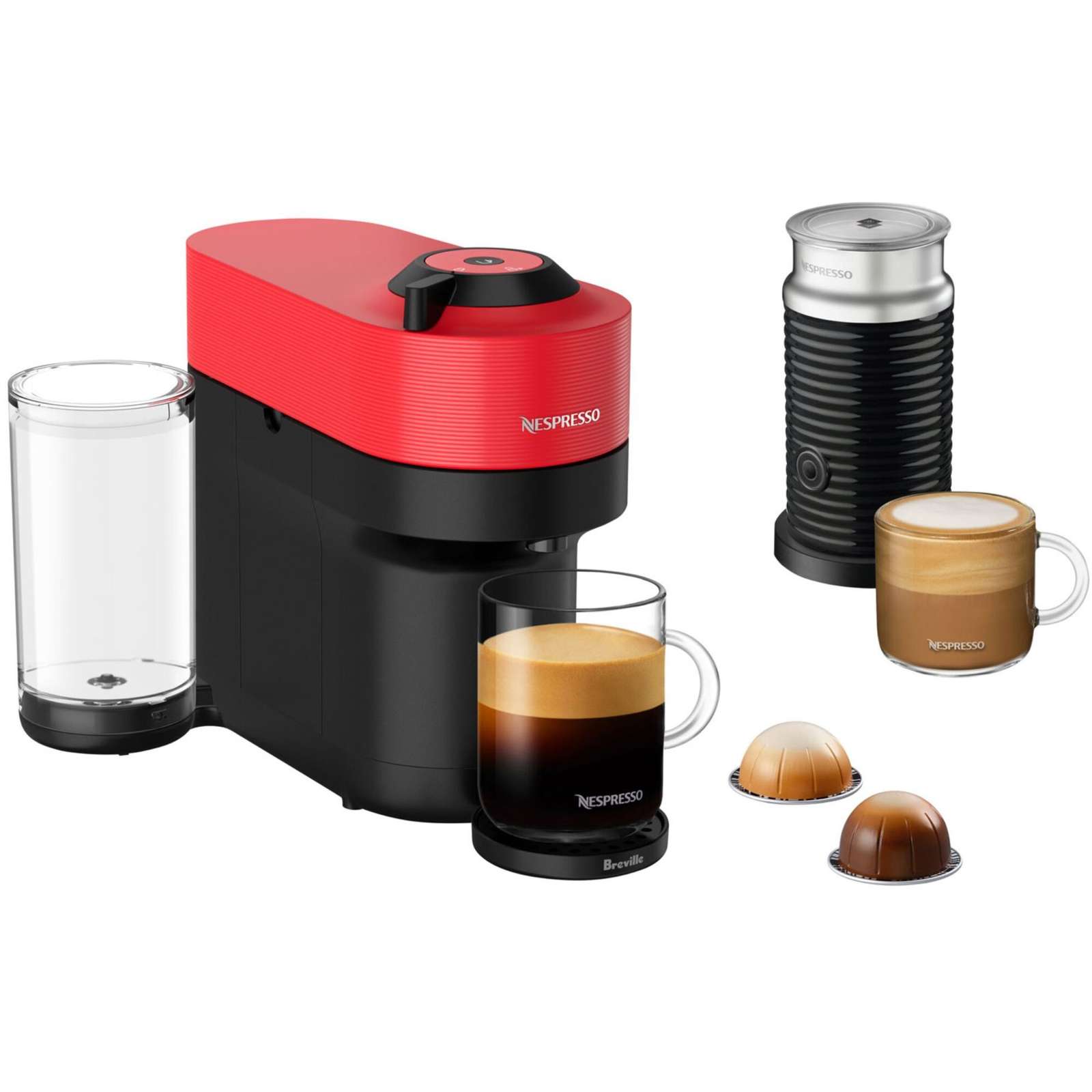 Vertuo Pop+ Coffee Pod Machine By Breville with Aeroccino3