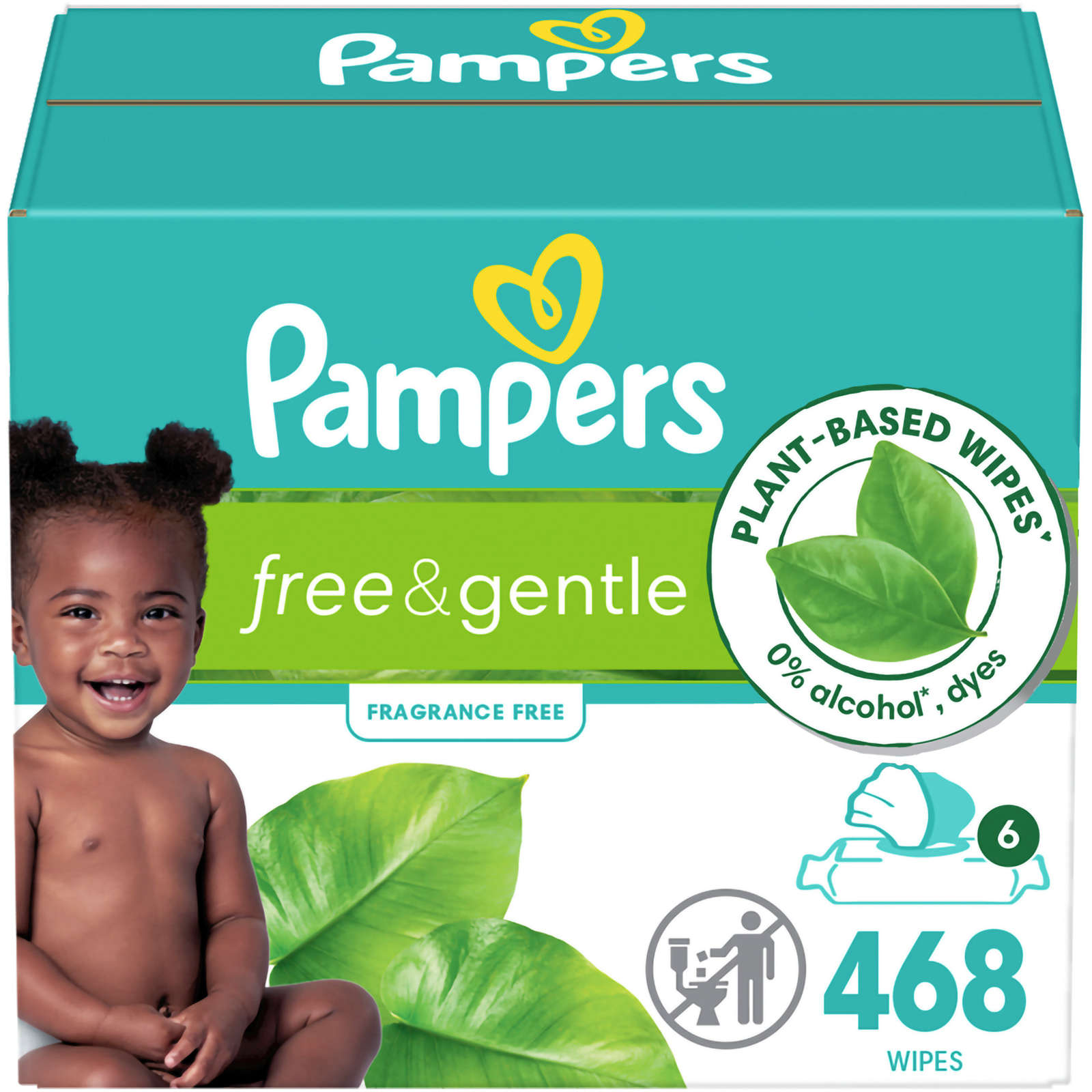 Free & Gentle 100% Plant-Based Fragrance Free Baby Wipes