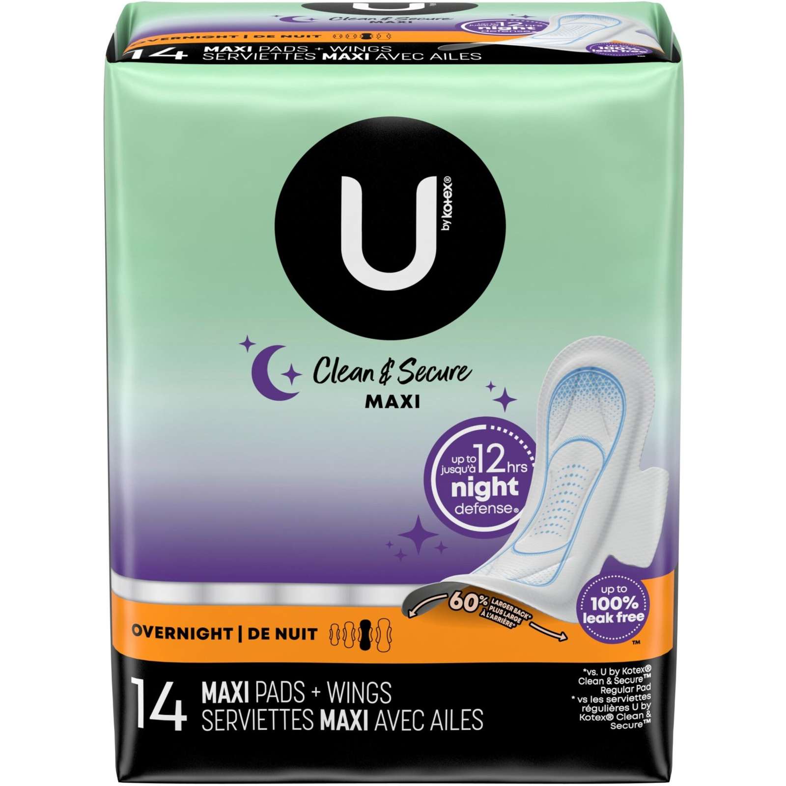 Security Maxi Pad With Wings, Overnight, Unscented