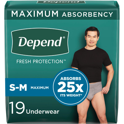 Depend Silhouette Adult Incontinence Underwear for Women - Pink/Black/Berry  - Maximum Absorbency - Large/12 Count