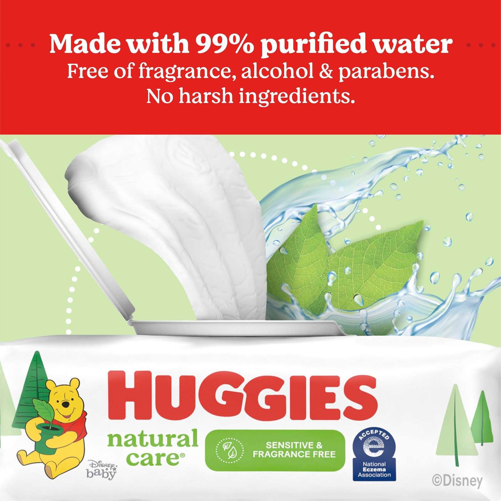 Huggies Natural Care Sensitive Baby Wipes, Unscented