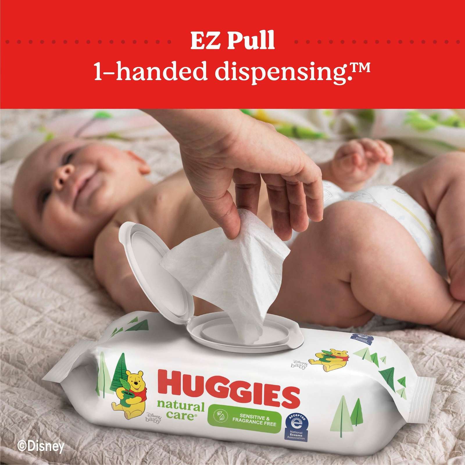 Huggies Natural Care Sensitive Baby Wipes, Unscented