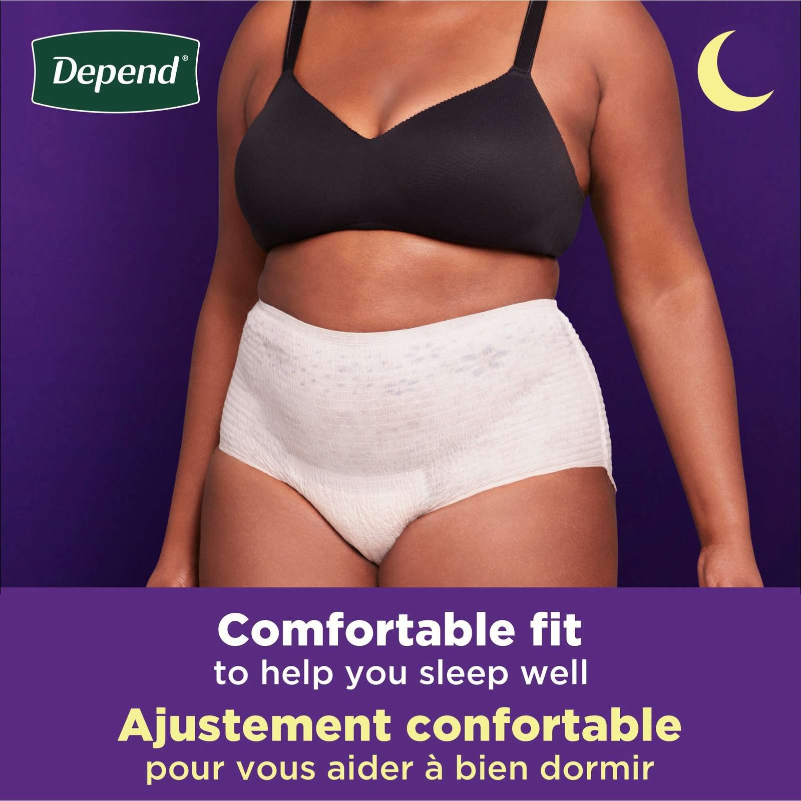 Night Defense Adult Incontinence Underwear for Women, Disposable, Overnight, Large