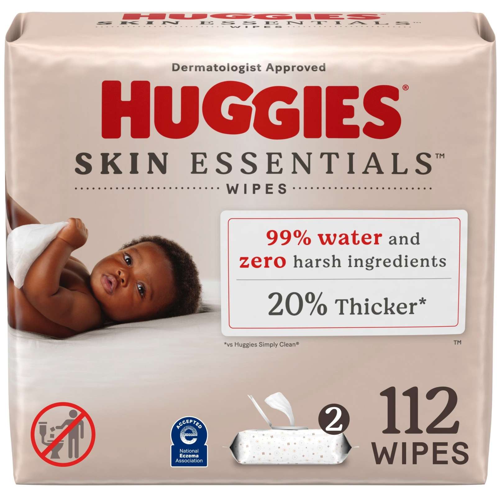 Huggies Simply Clean Unscented Baby Wipes, 6 Flip-Top Packs