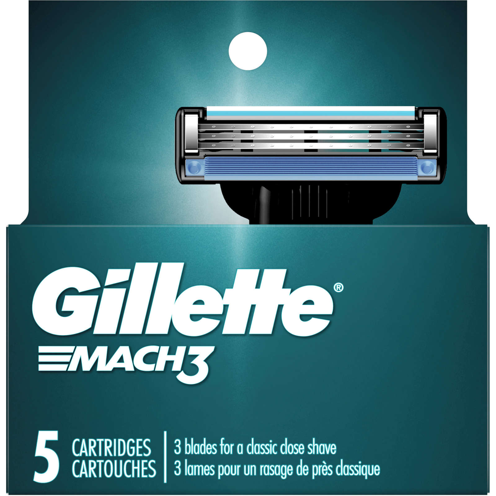 Gillette Mach3 Men’s Razor Blades, 5 Refills