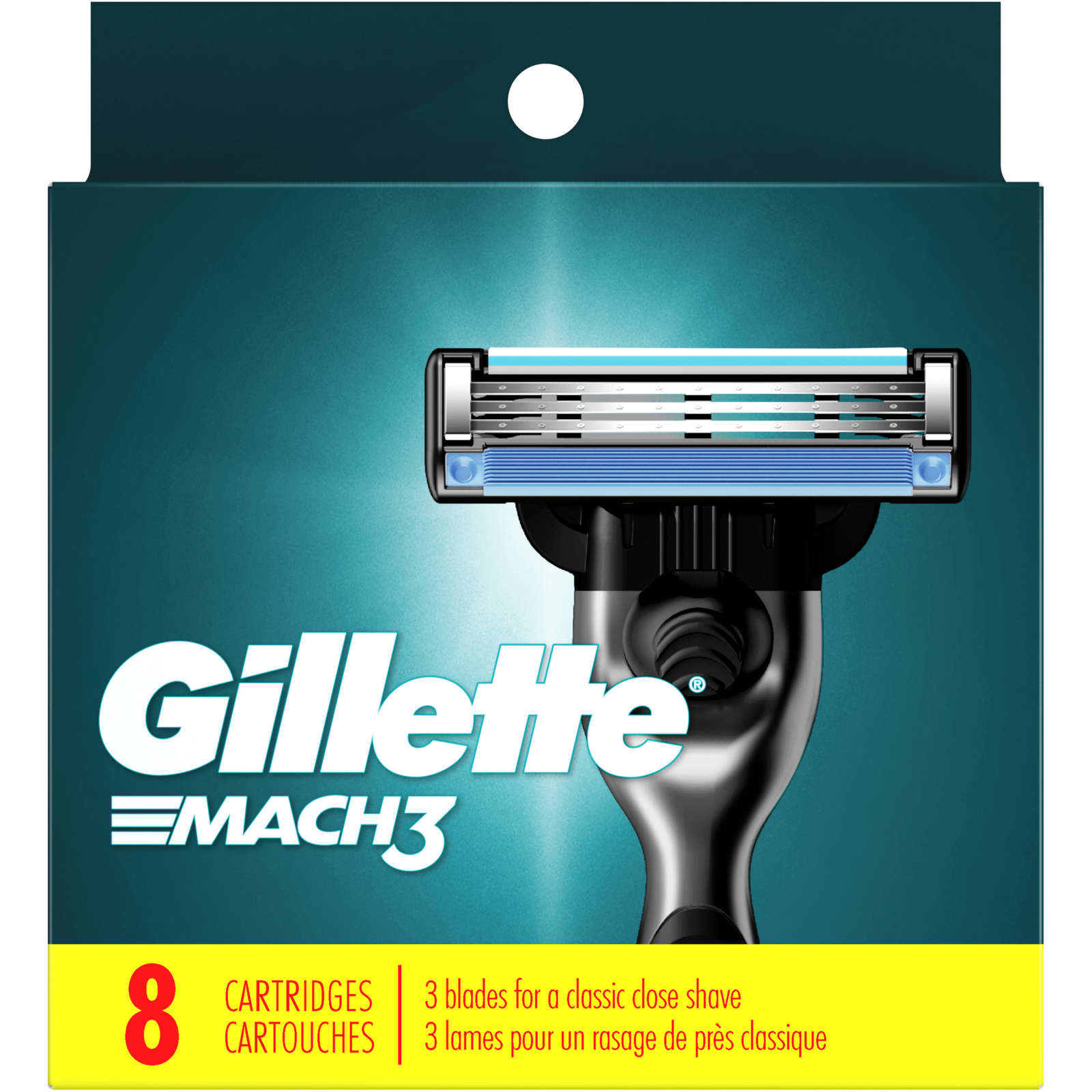 Gillette Mach3 Men's Razor Blades, 8 Refills