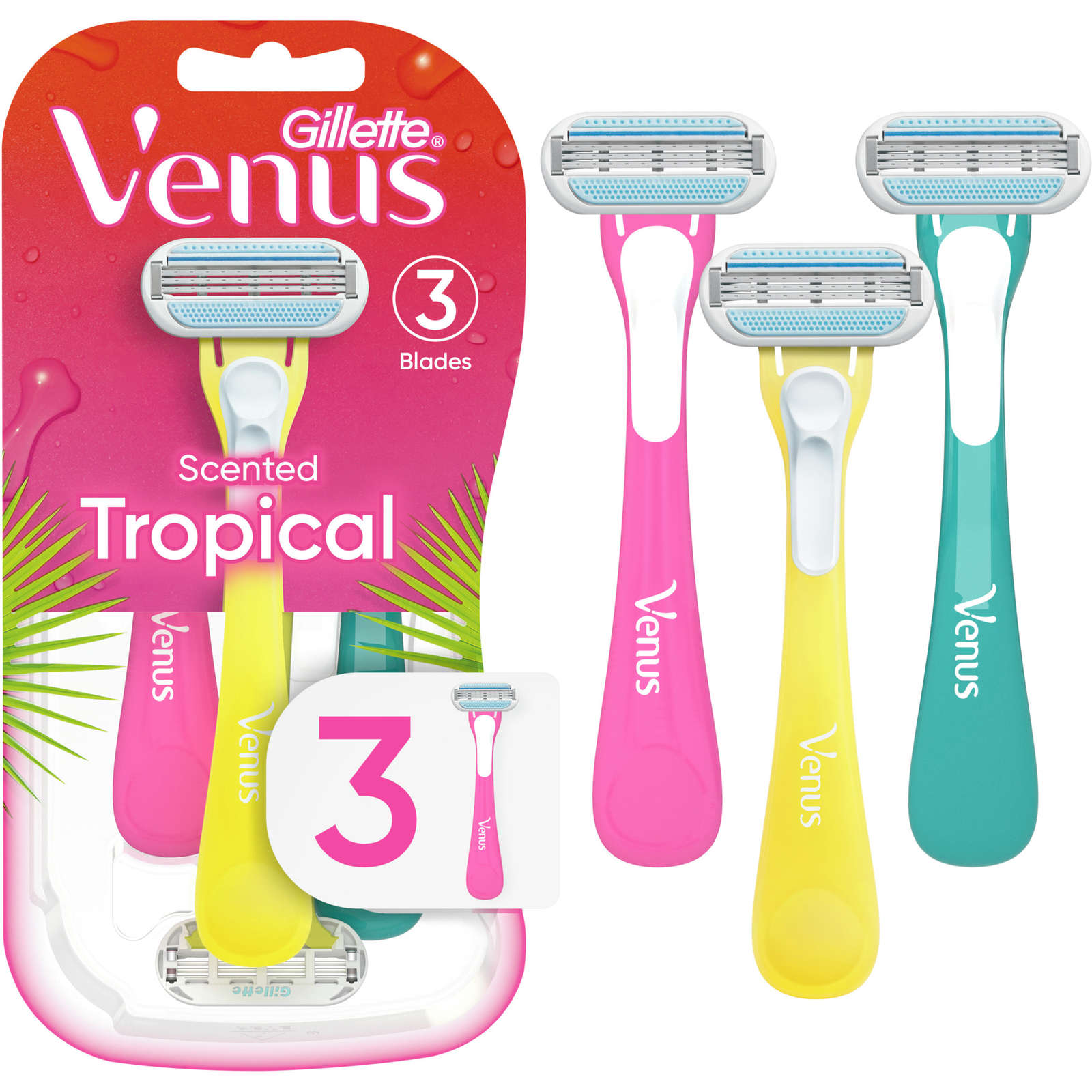 Gillette Venus Tropical Women's Disposable Razors - 3 Pack