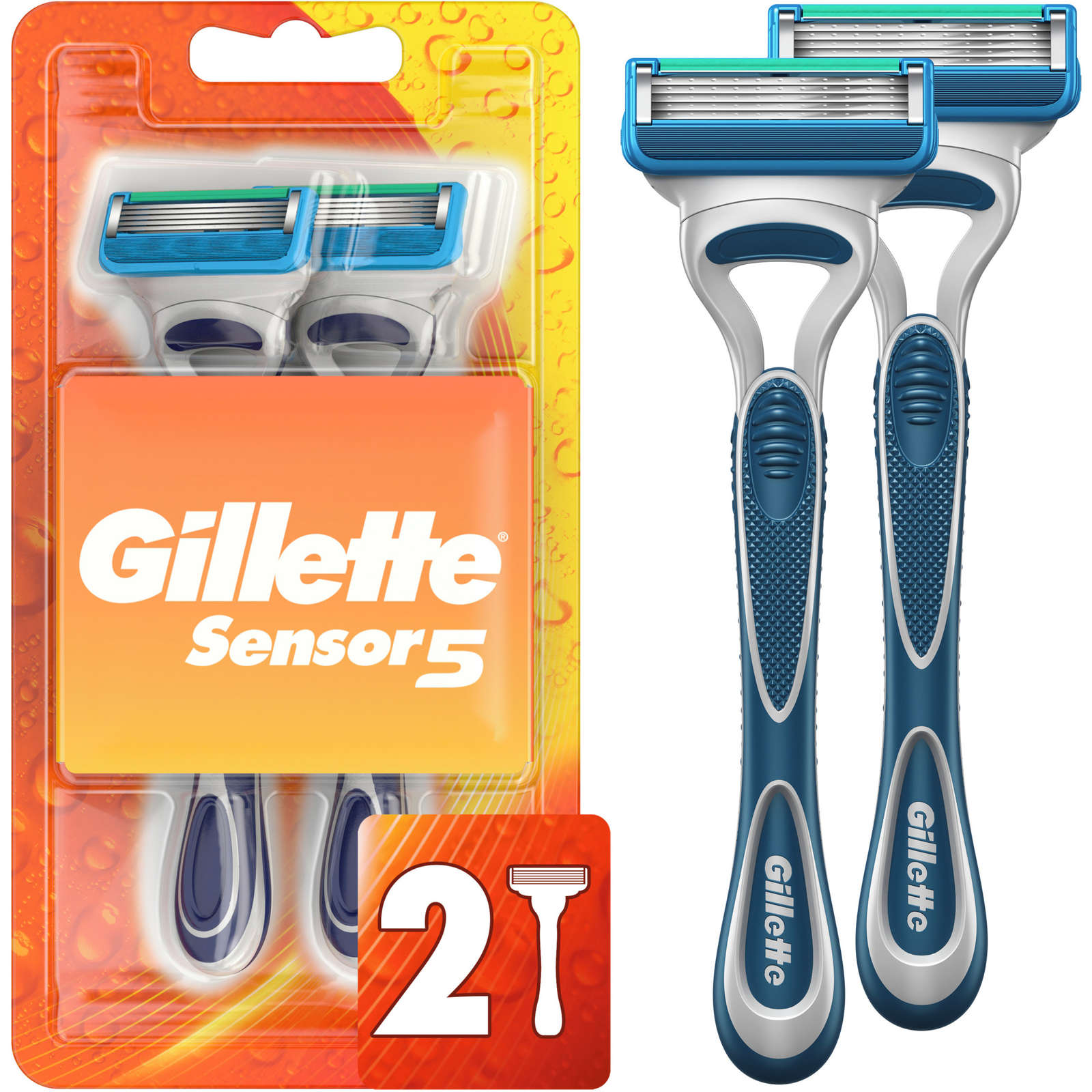 Gillette Sensor5 Men's Disposable Razor - 2 Pack