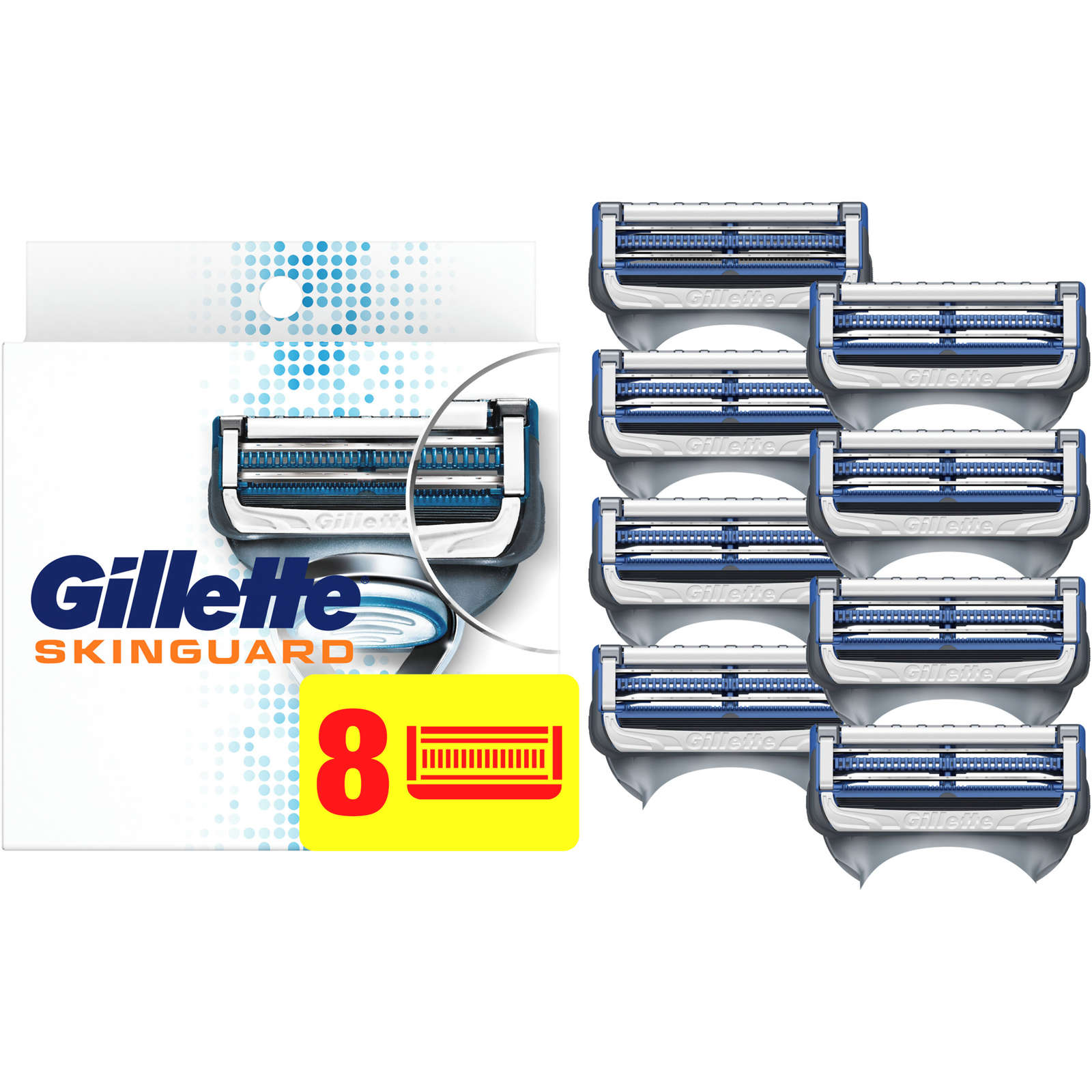 Gillette SkinGuard Men's Razor Blades, 8 Refills