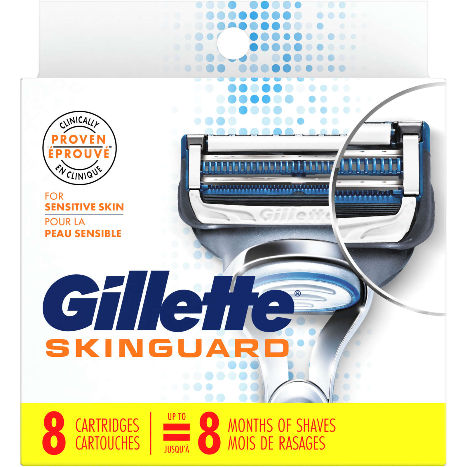 Gillette SkinGuard Men's Razor Blades, 8 Refills