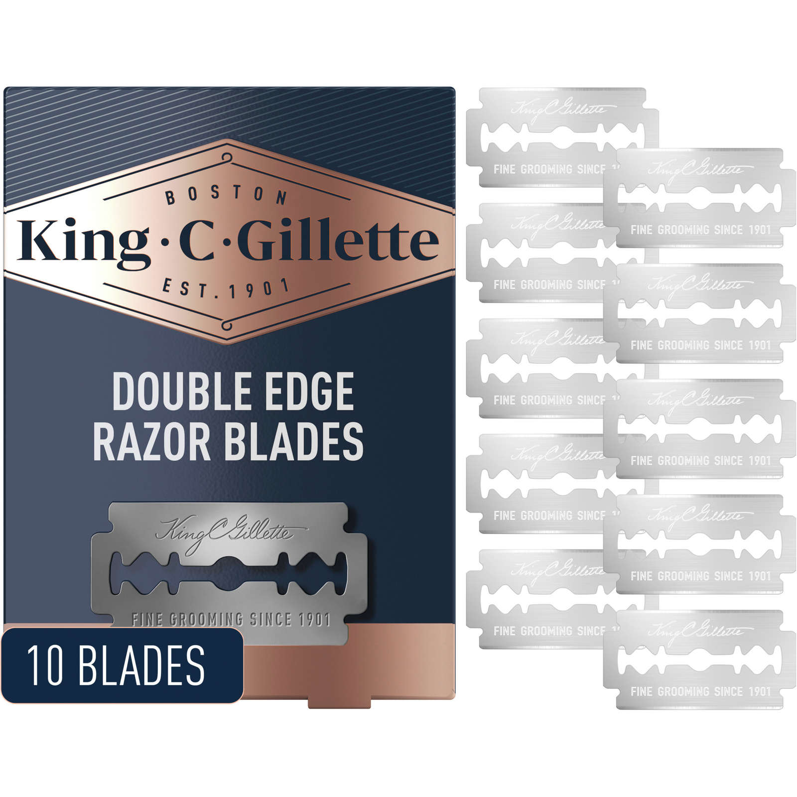 King C. Gillette Men’s Double Edge Safety Razor Blades, 10 count