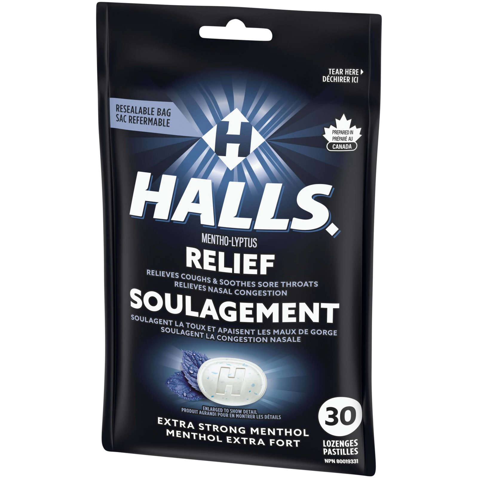 Halls Relief Mentho-Lyptus Extra Strong Menthol