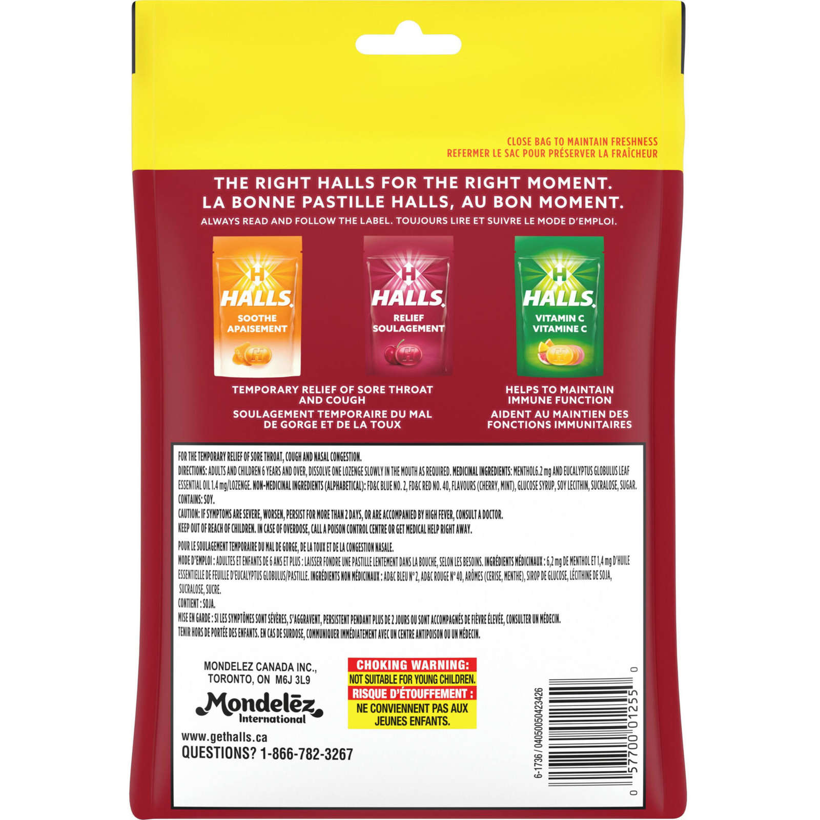 Halls Relief Mentho-lyptus, Cherry Flavour, 80 cough drops