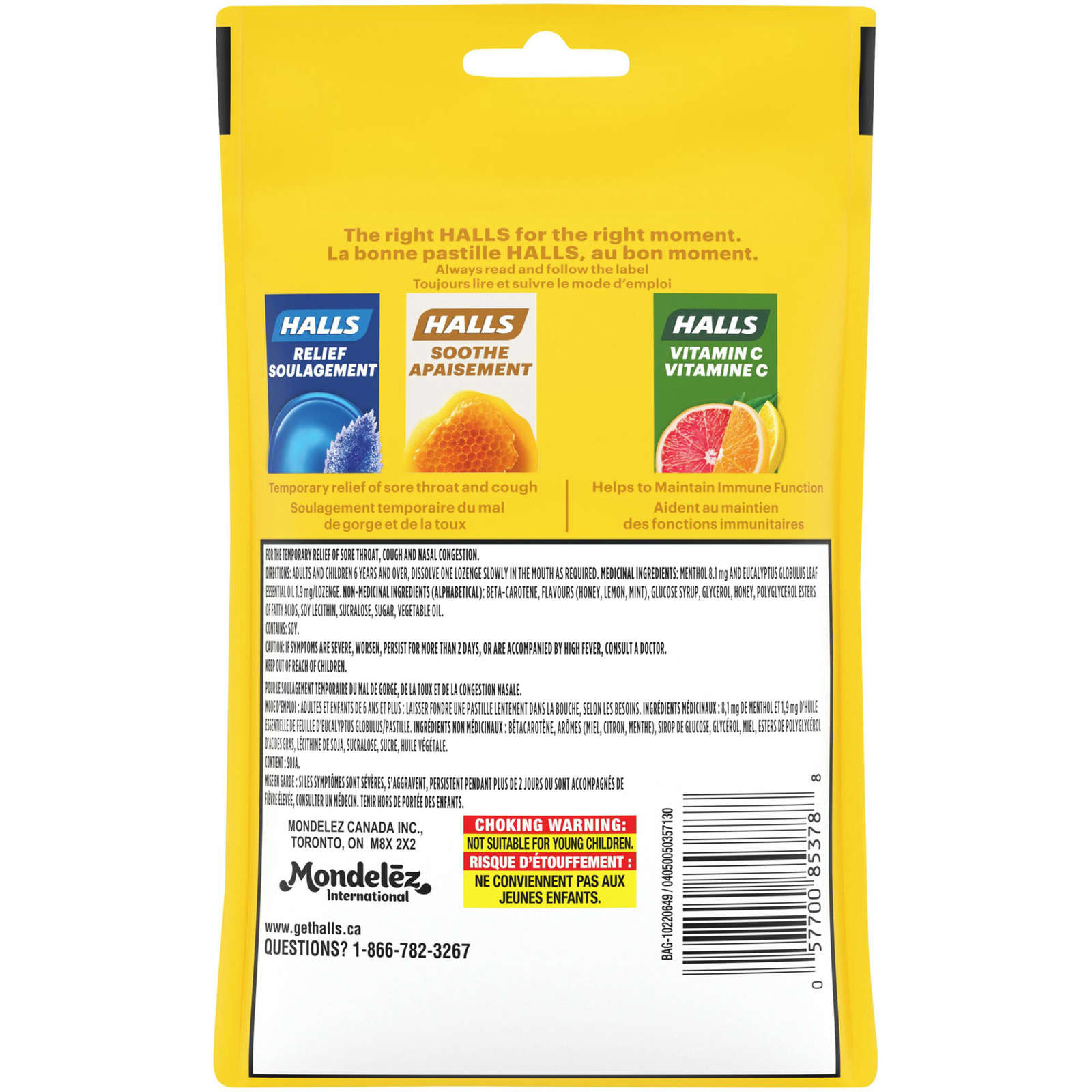 Halls Relief Mentho-Lyptus Honey Lemon Flavour, 30 Cough Drops