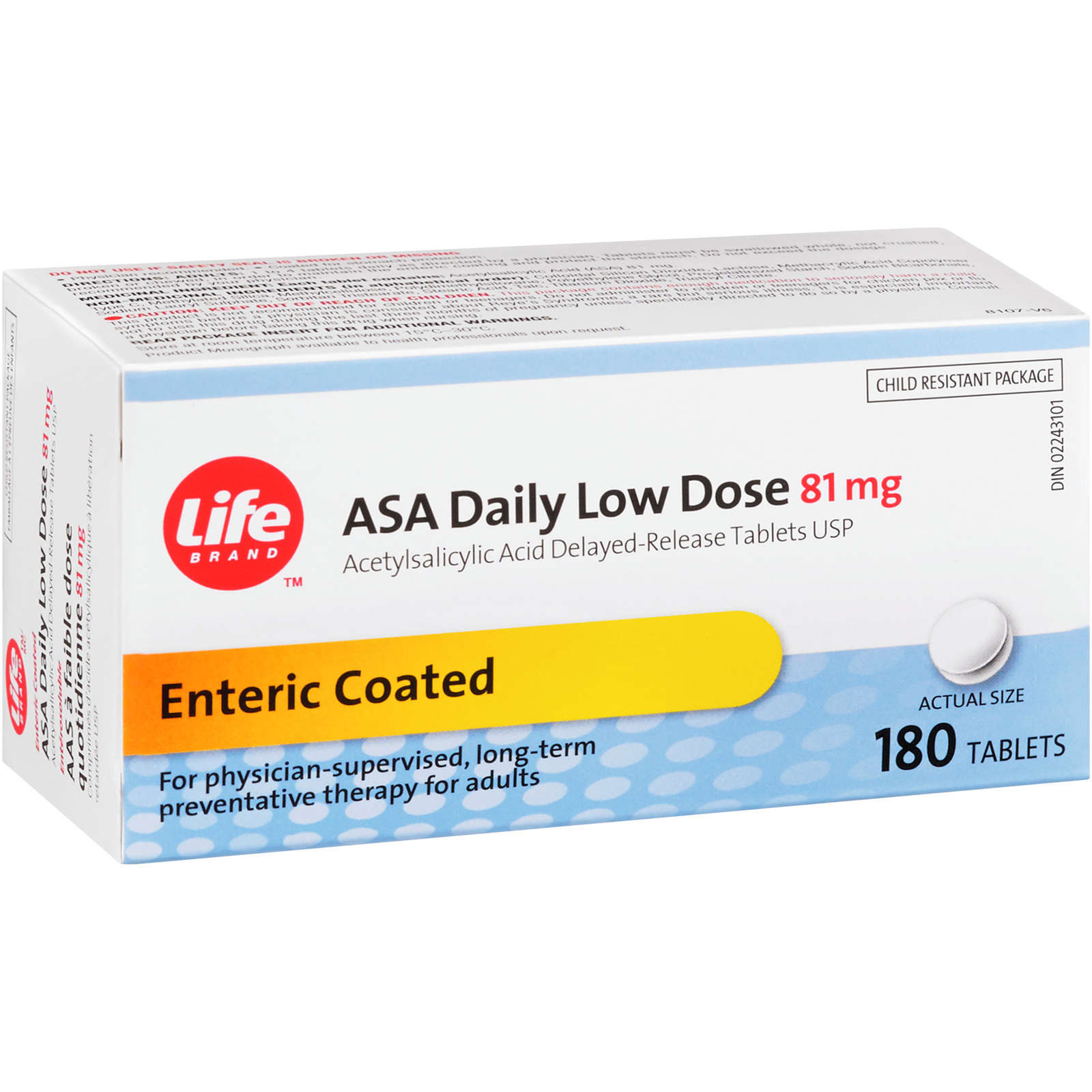 ASA 81mg
Acetylsalicylic Acid Tablets USP