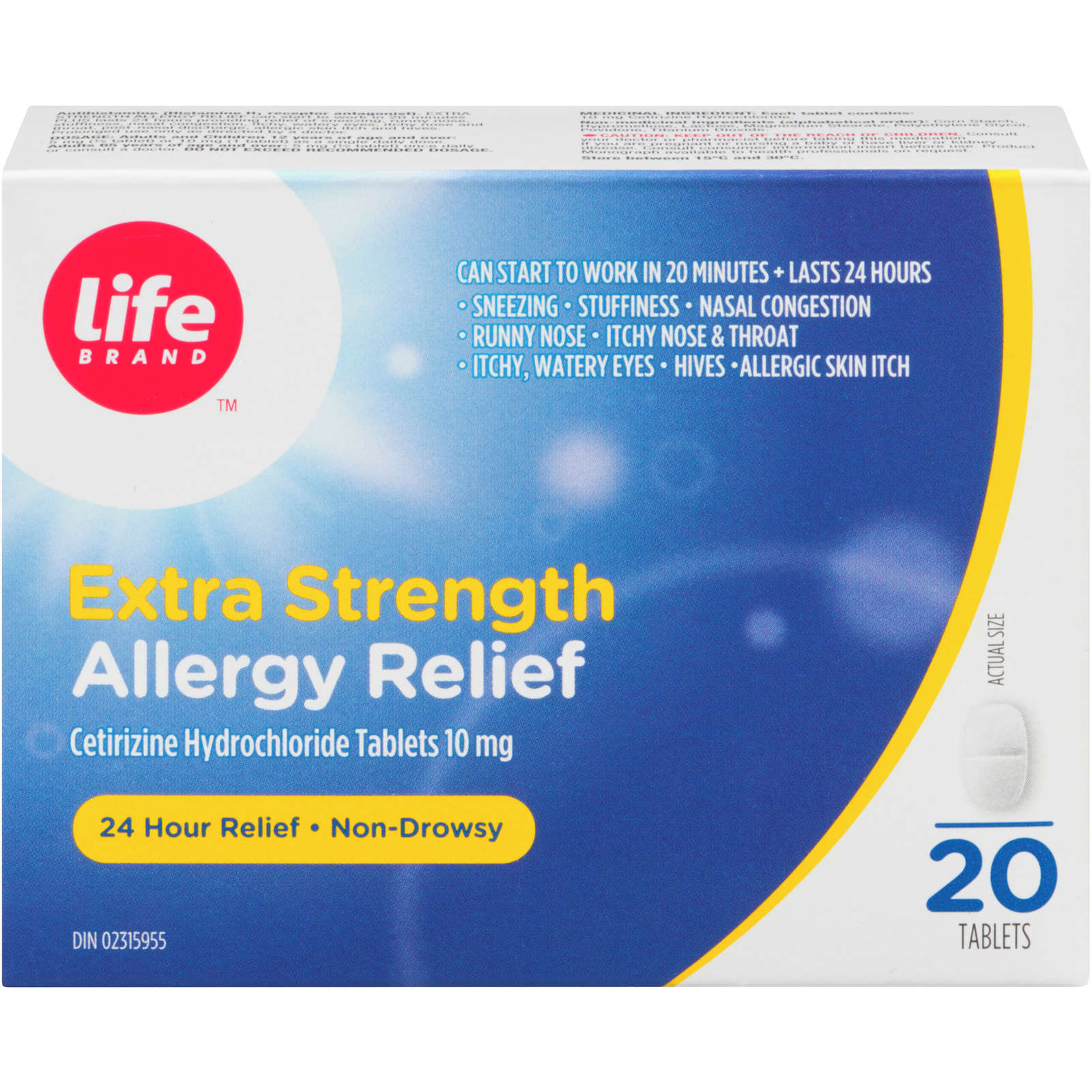 EXTRA STRENGTH ALLERGY RELIEF
Cetirizine Hydrochloride Tablets