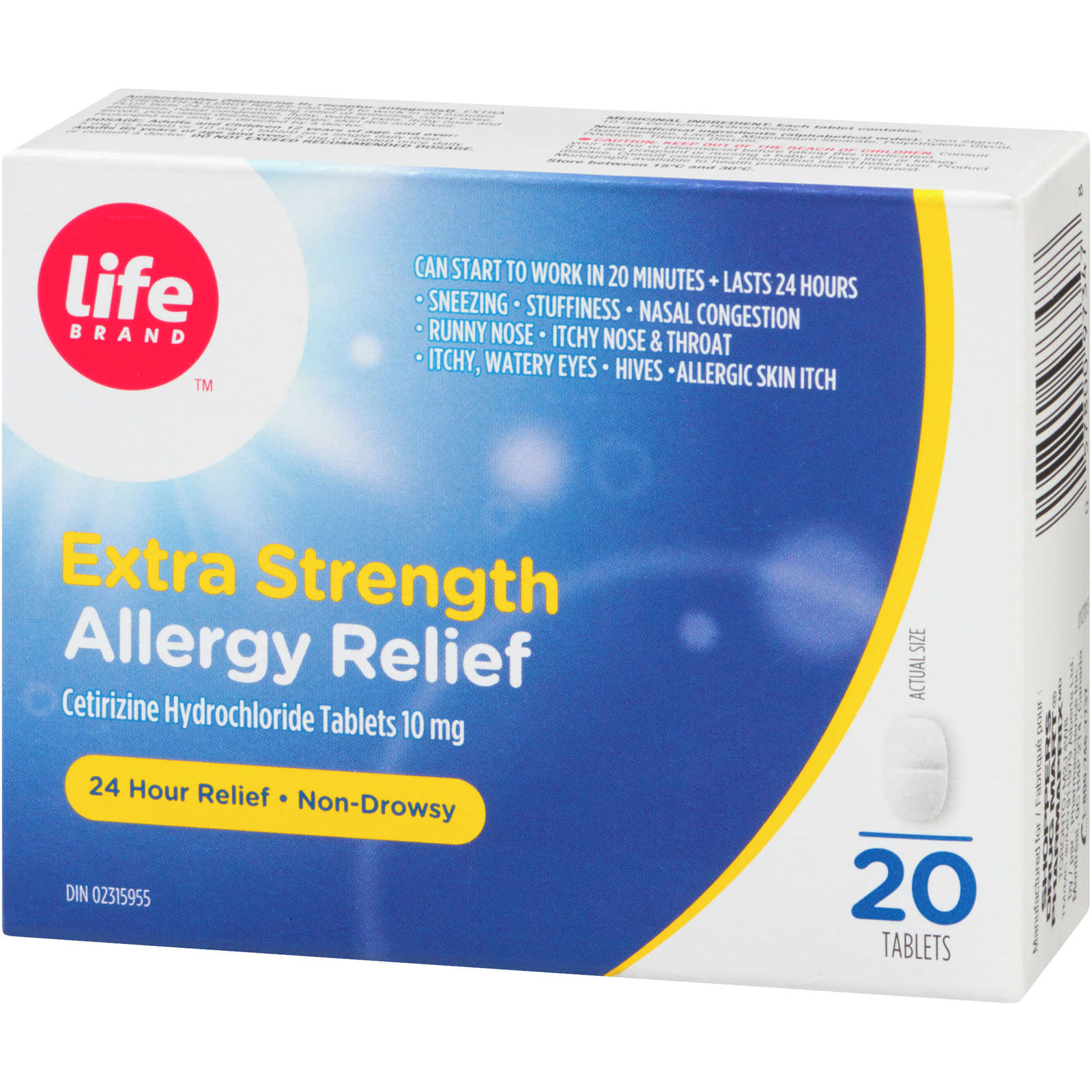 EXTRA STRENGTH ALLERGY RELIEF
Cetirizine Hydrochloride Tablets