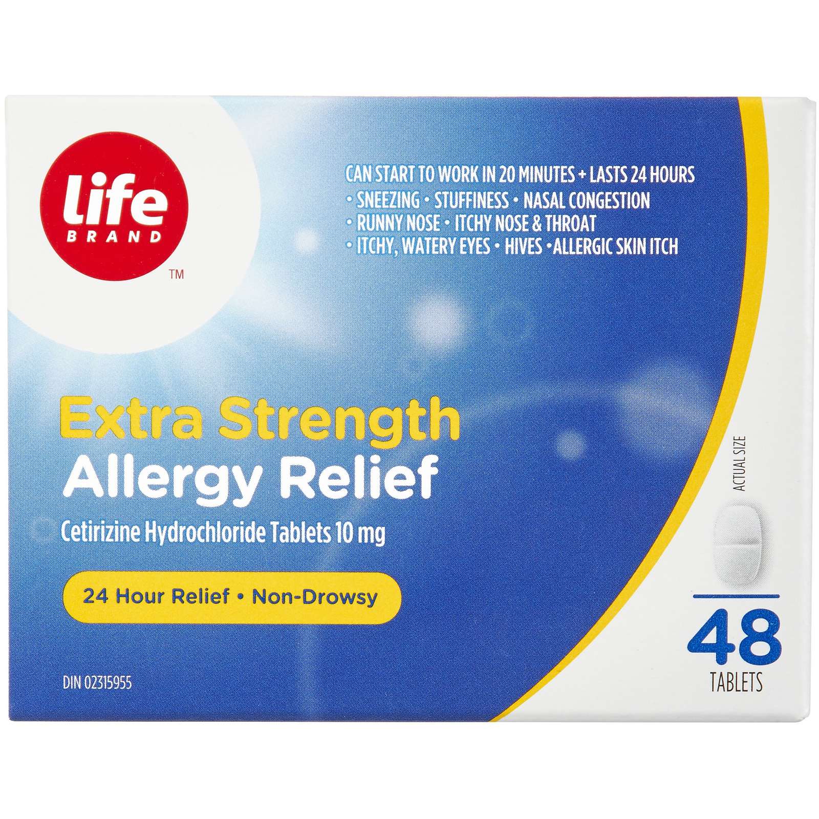 EXTRA STRENGTH ALLERGY RELIEF
Cetirizine Hydrochloride Tablets