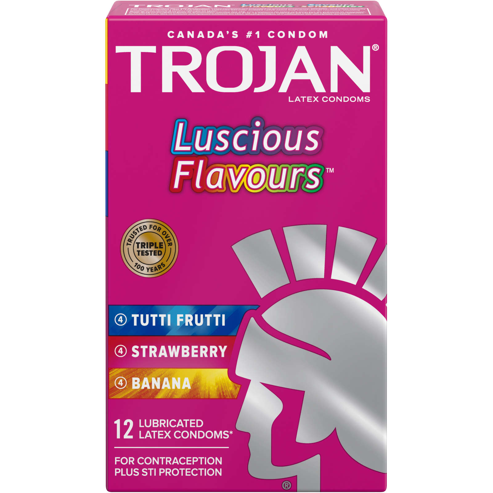 Luscious Flavours Coloured Lubricated Condoms