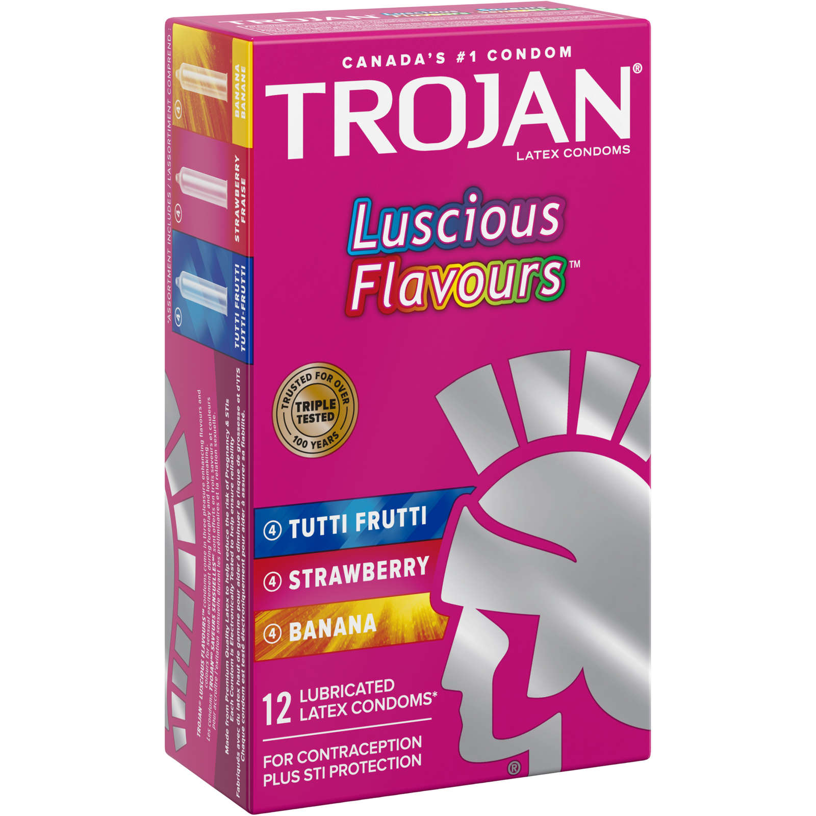 Luscious Flavours Coloured Lubricated Condoms