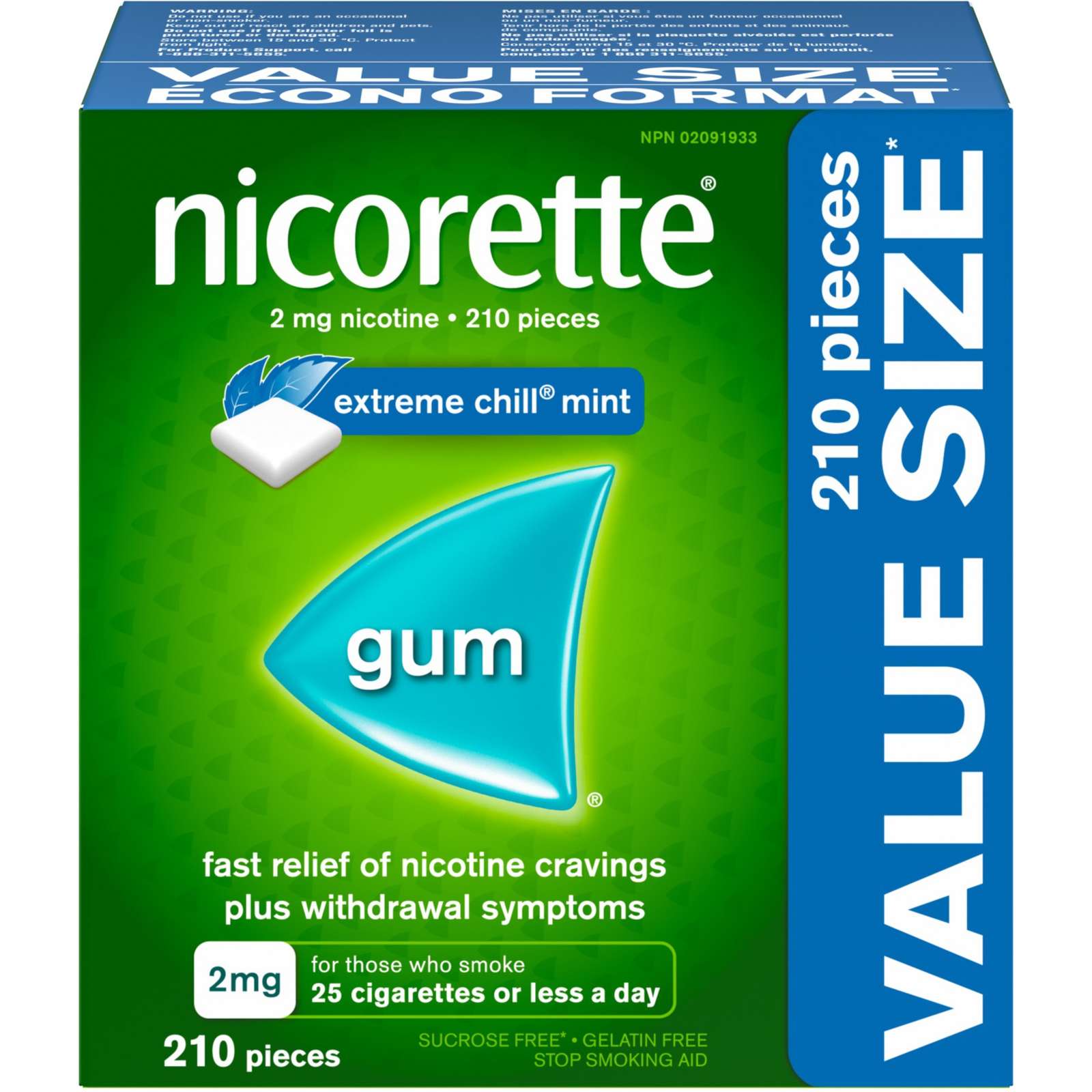 Nicotine Gum, Quit Smoking Aid, Extreme Chill