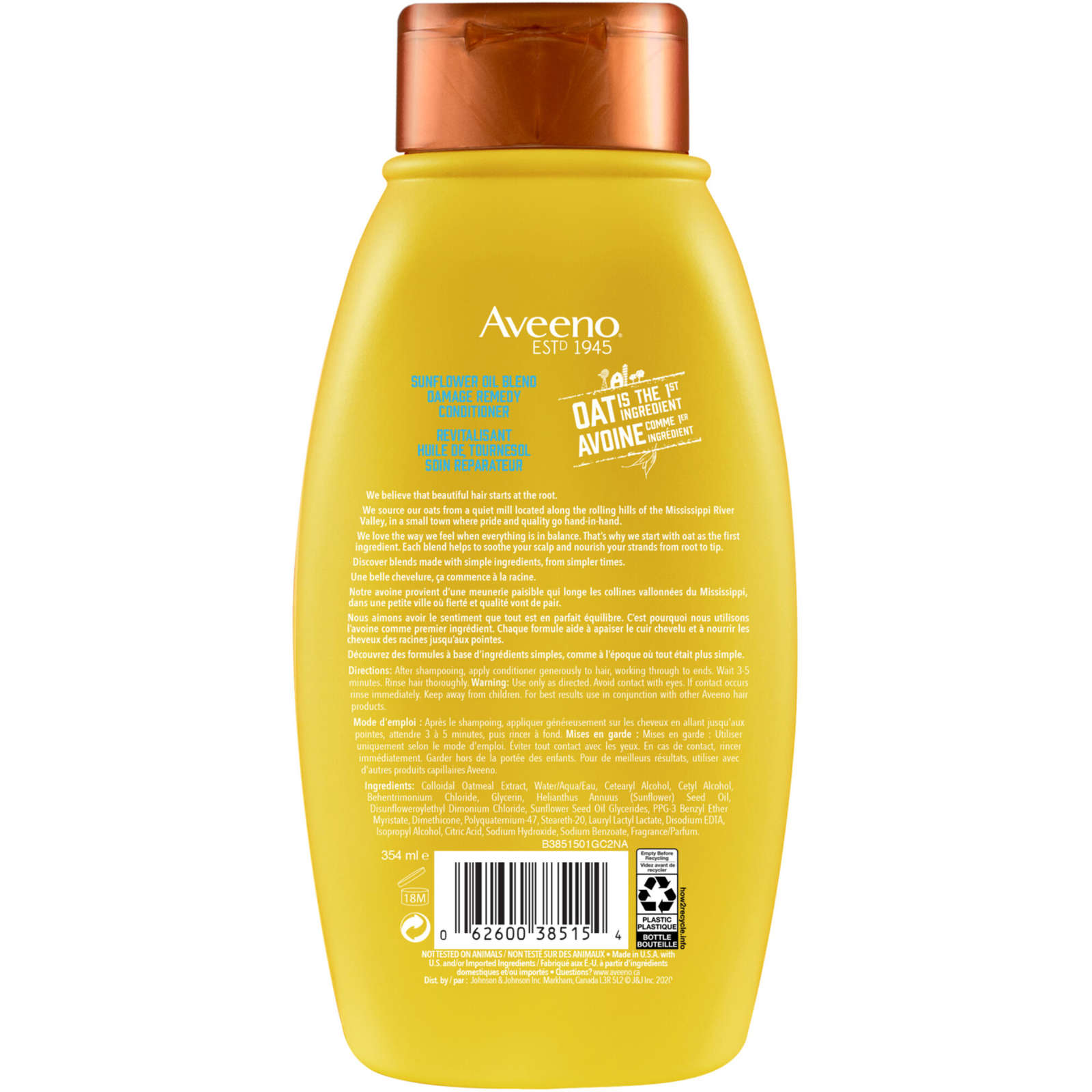 Sunflower Oil Blend Conditioner, for Dry Damaged Hair, Dye, Paraben & Sulfate Surfactants Free