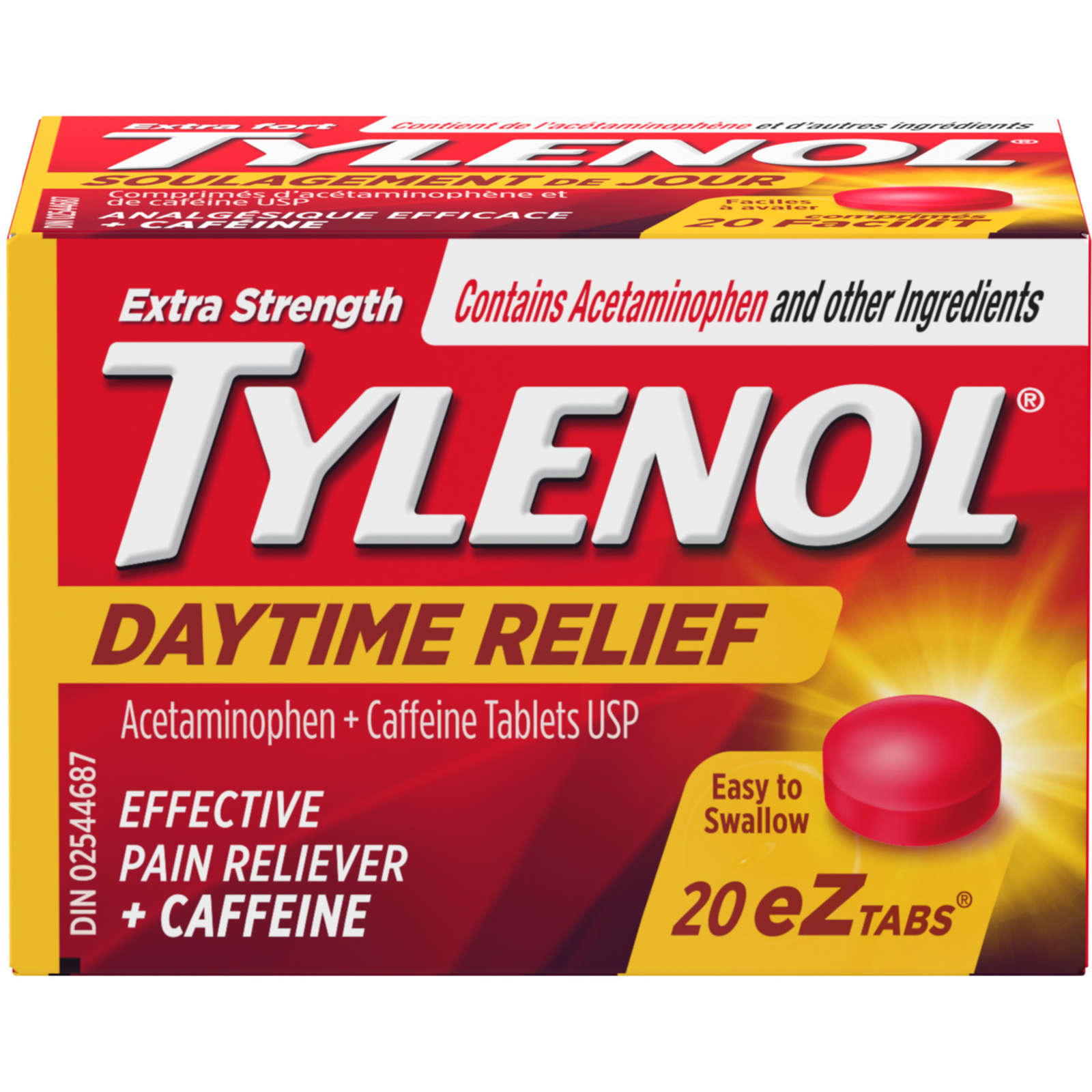 Extra Strength Daytime Relief Tablets, 500 mg Acetaminophen + 65 mg Caffeine