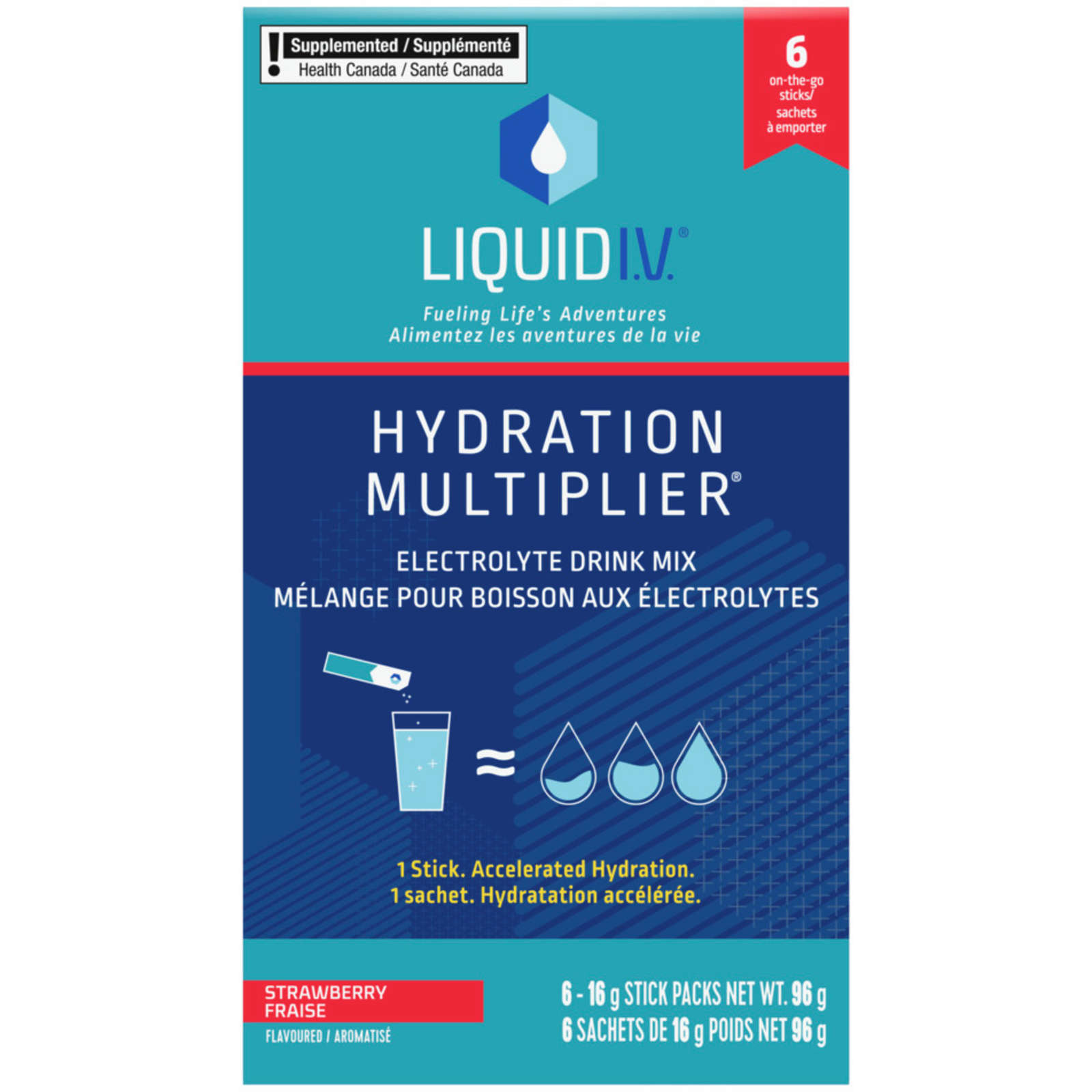 Liquid IV Electrolyte Drink Mix Strawberry CT