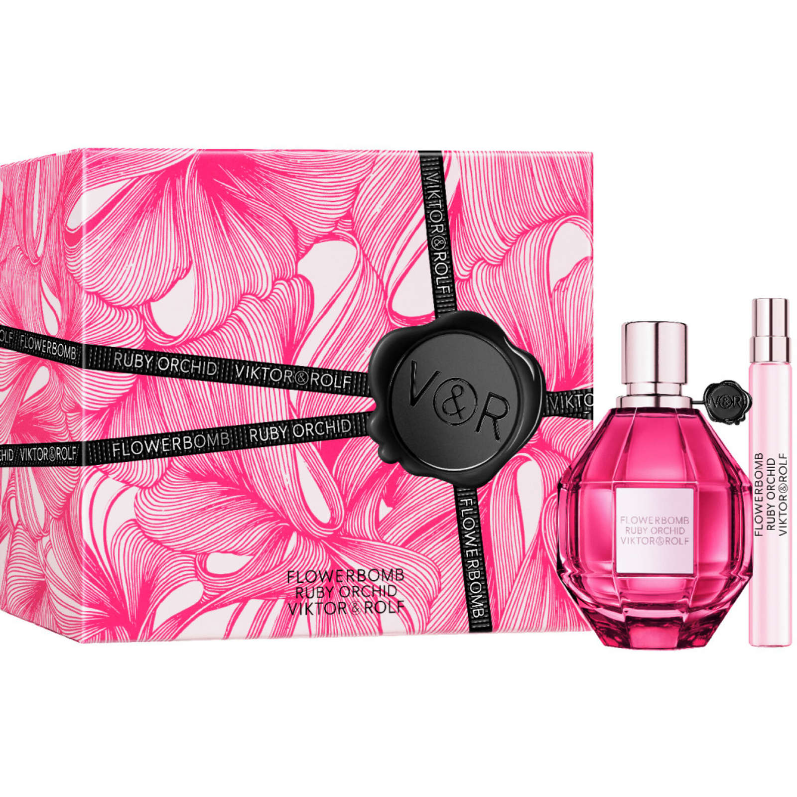 Mother's Day Gift Set: Flowerbomb Ruby Orchid 100ml & Travel Size