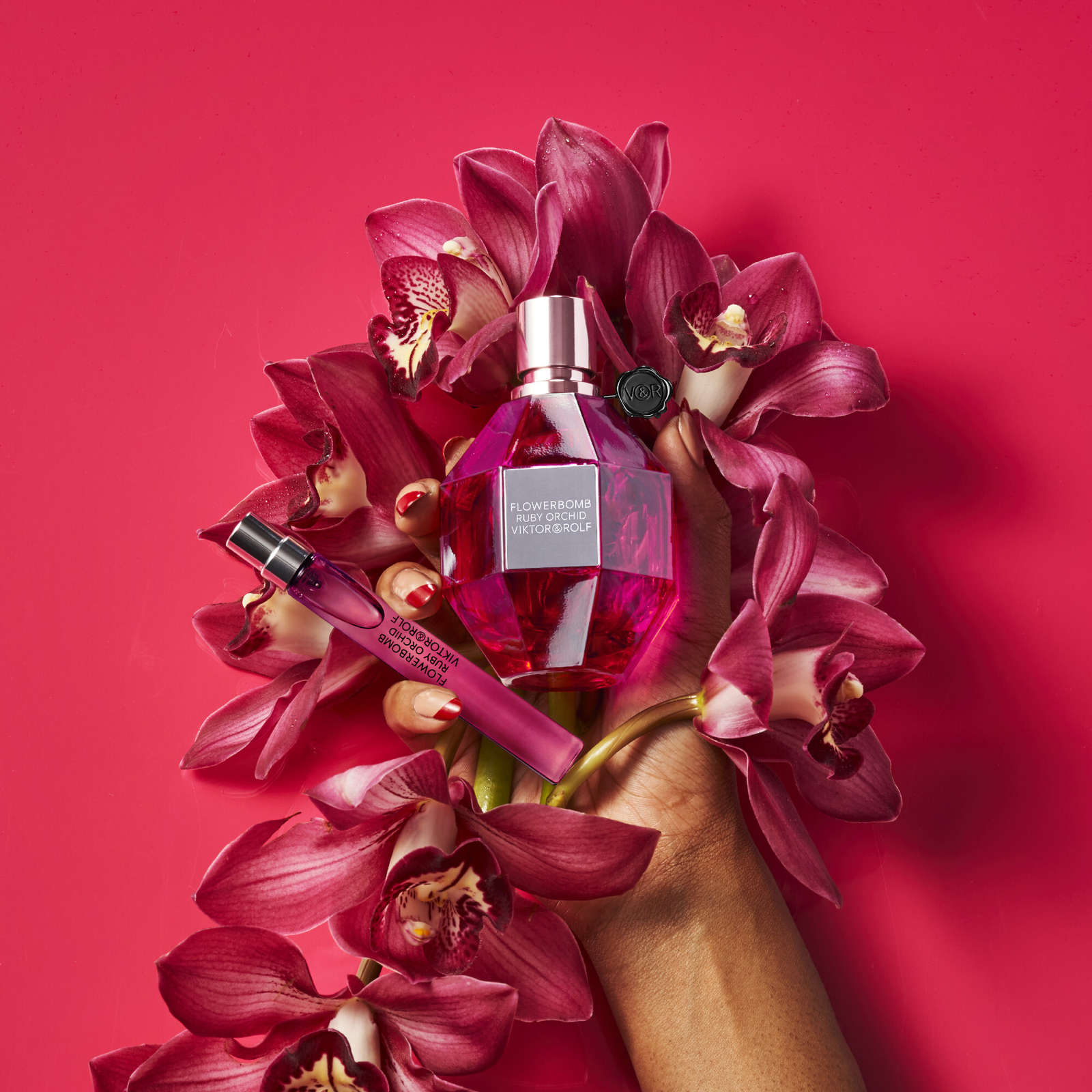 Mother's Day Gift Set: Flowerbomb Ruby Orchid 100ml & Travel Size