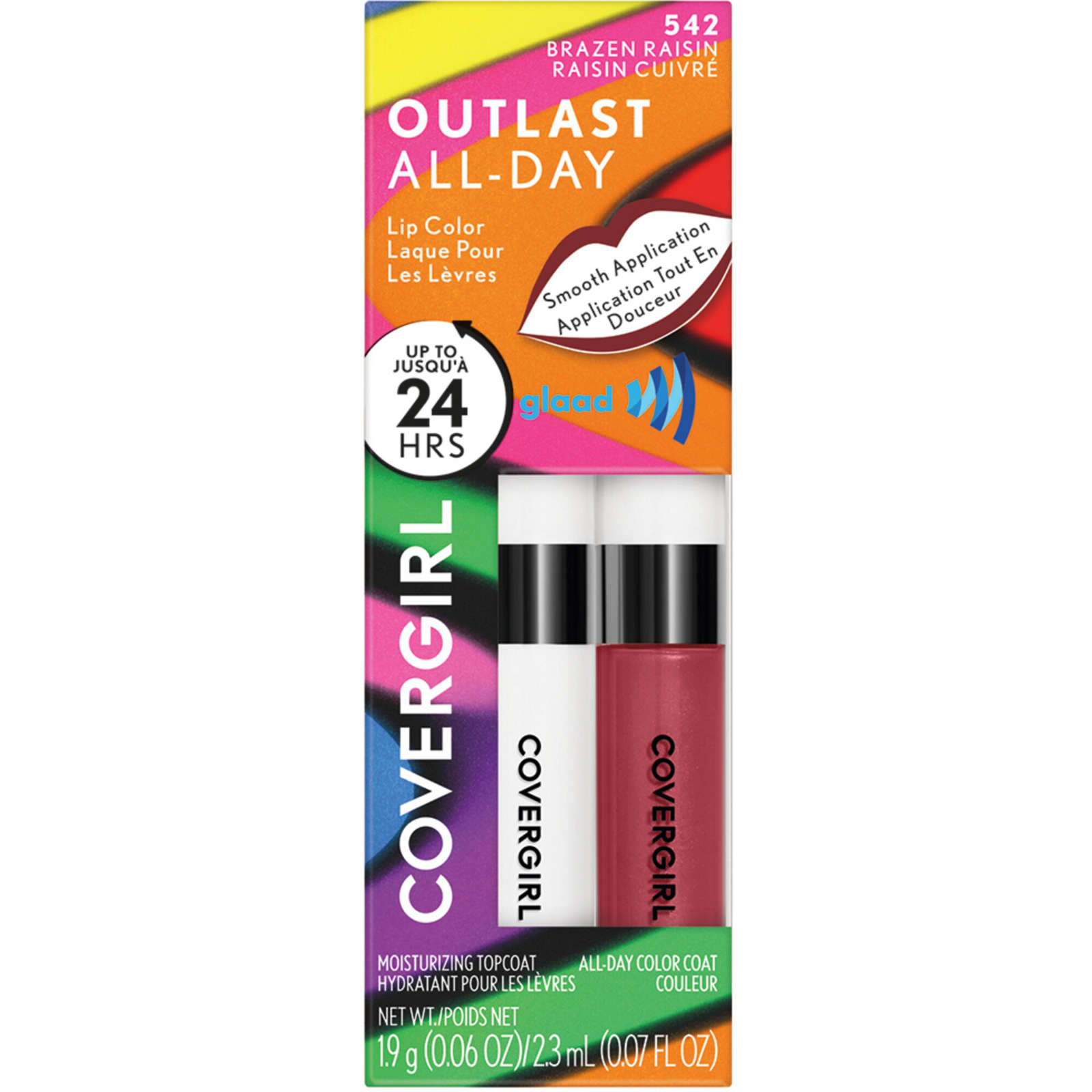 Outlast All-Day Lip Color, long-lasting coverage, easy two-step system, moisturizing formula, transfer-resistant, 100% Cruelty-Free