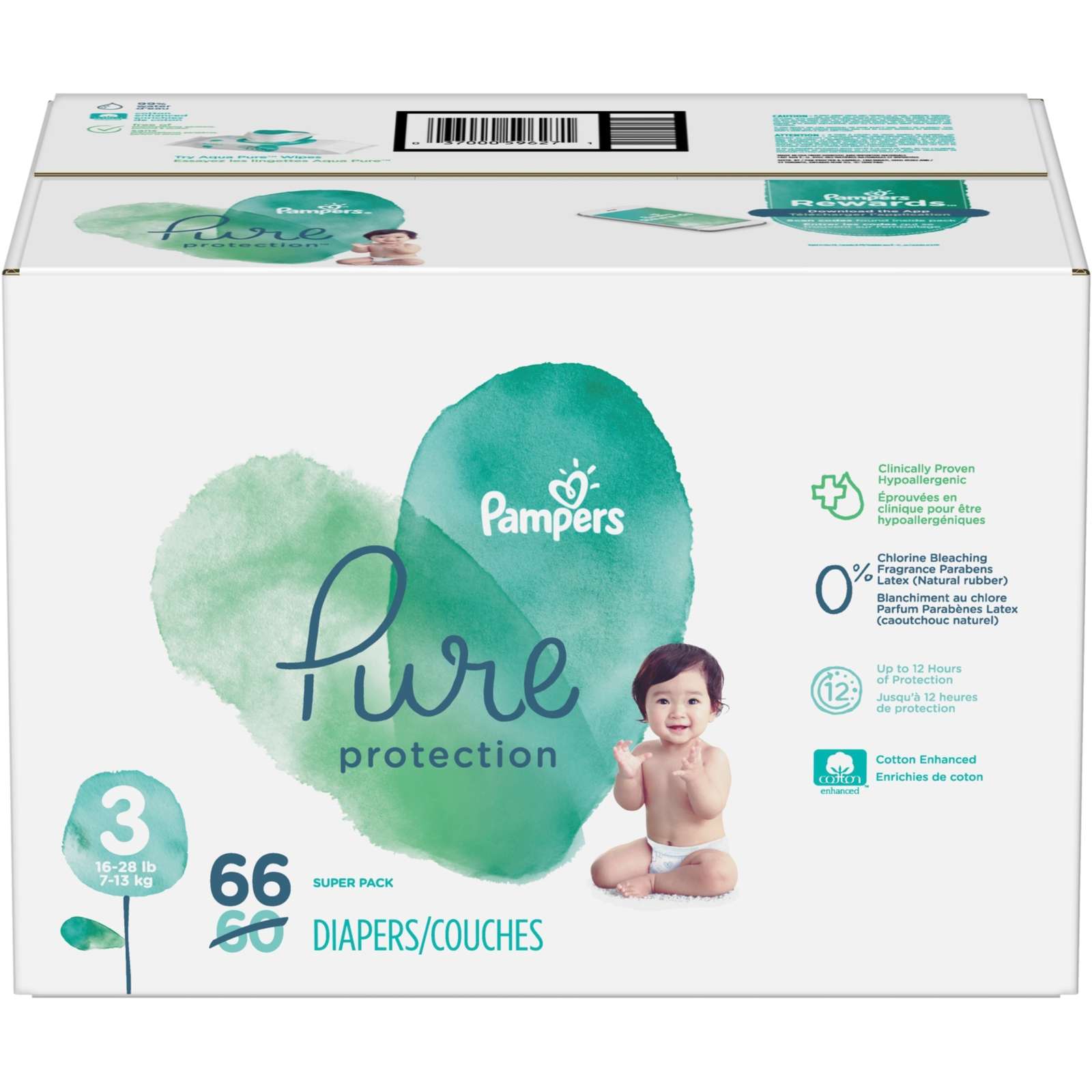 Pure Protection Diapers Size Count