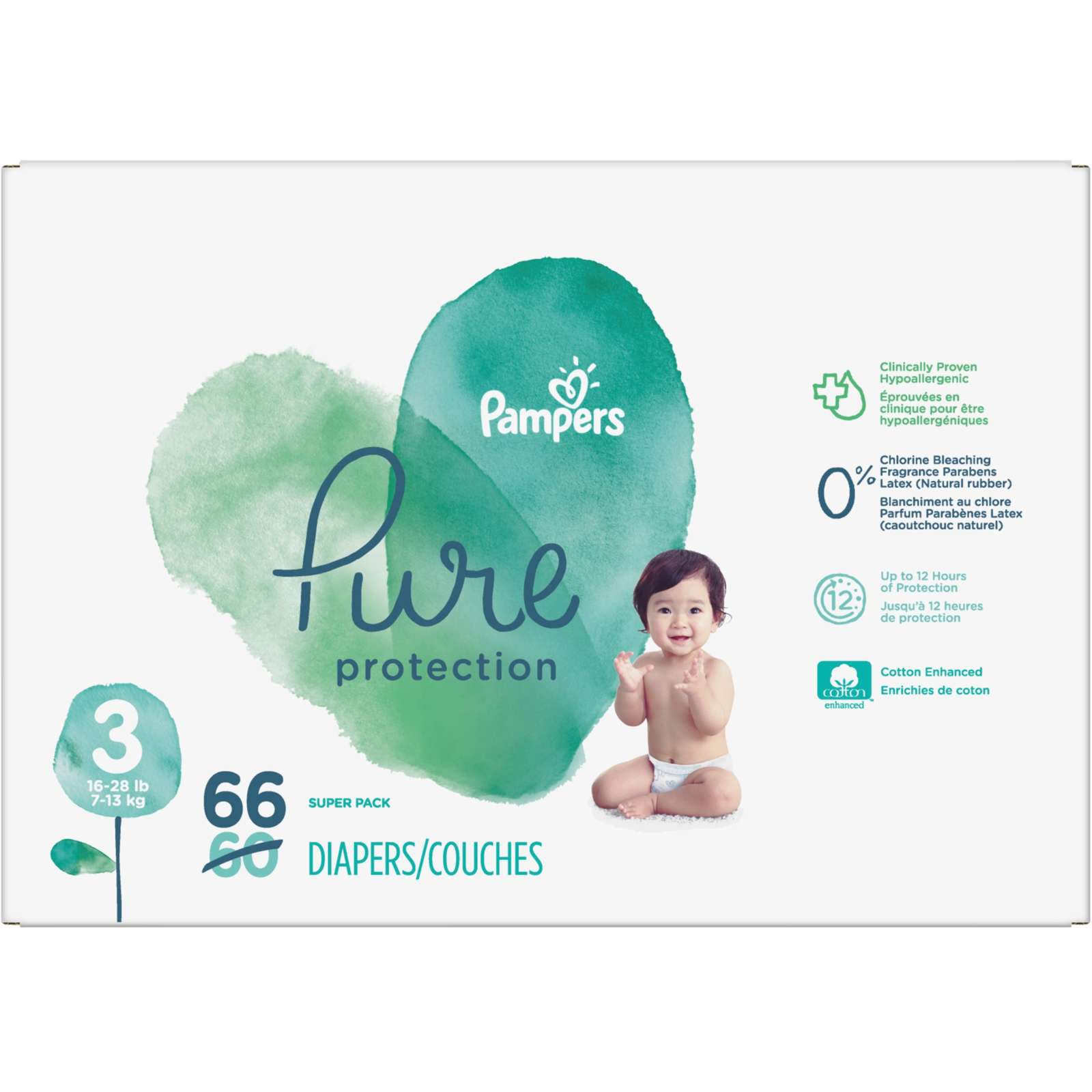 Pure Protection Diapers Size Count