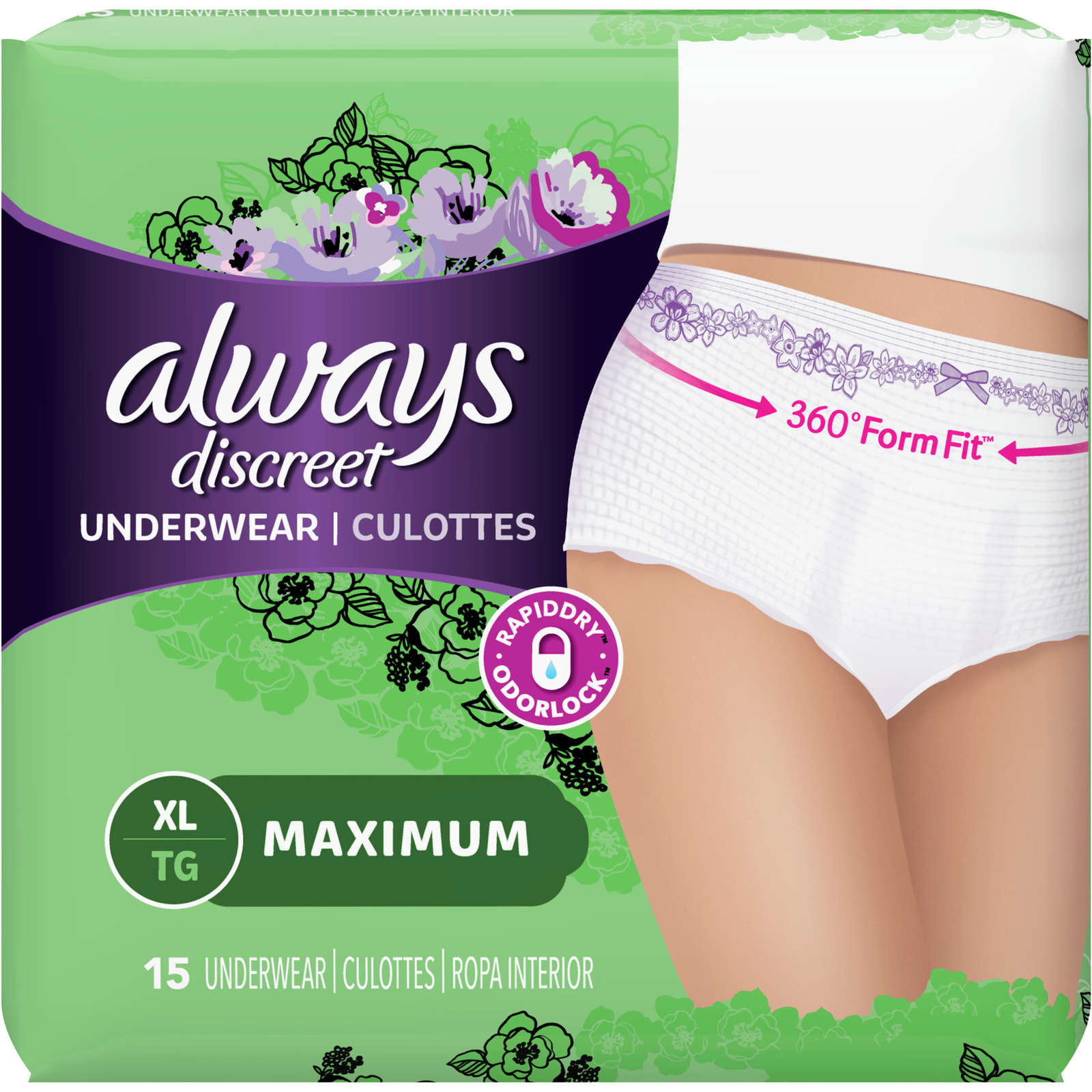 Discreet, Postpartum Incontinence Underwear, Maximum