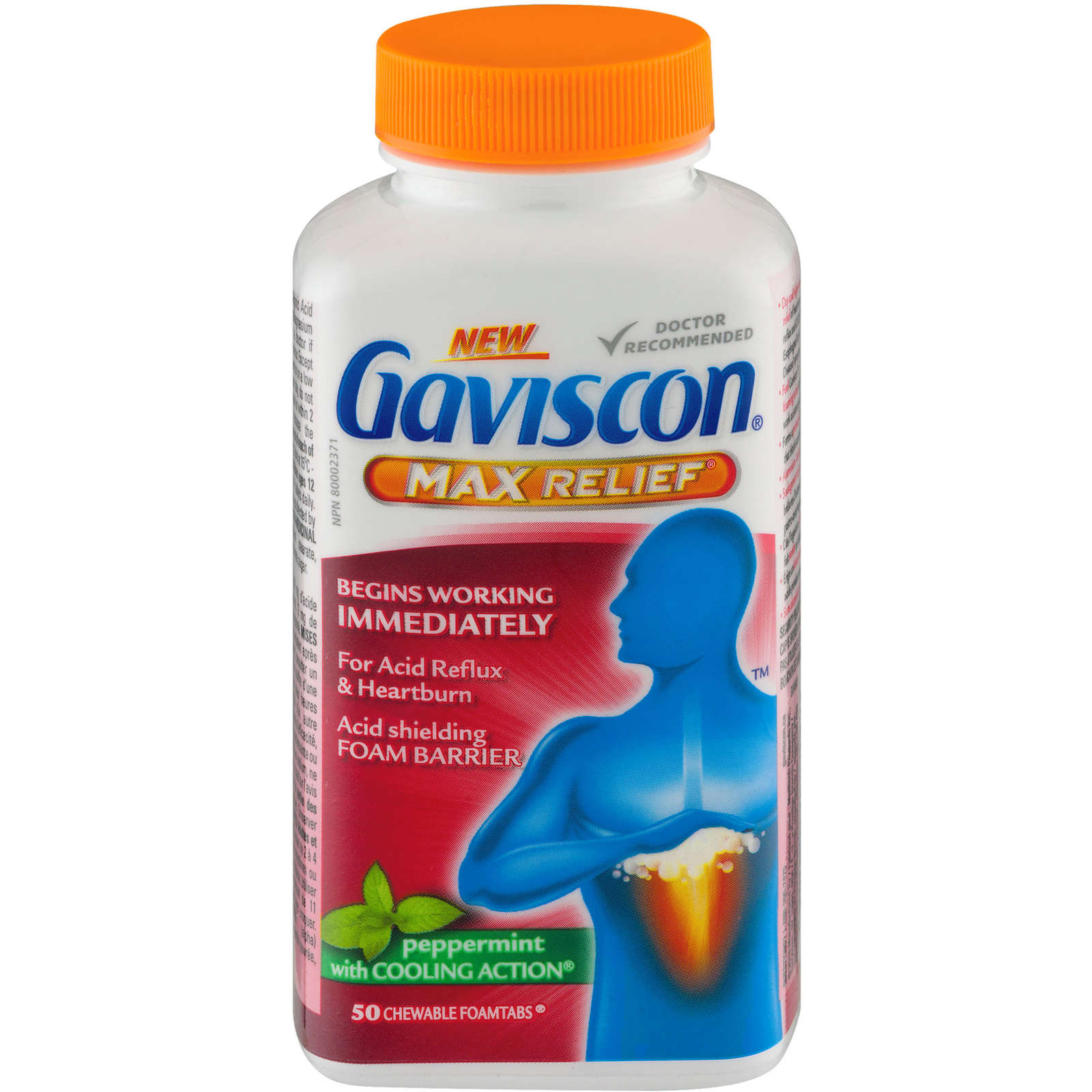 Gaviscon Max Relief Chewable Foamtabs Peppermint with Cooling Action