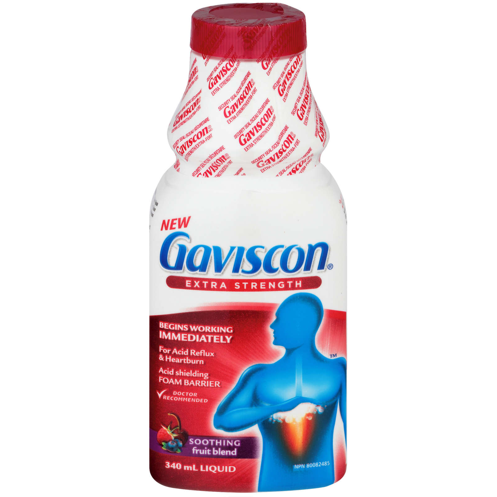 Gaviscon Extra Strength Liquid Soothing Fruit Blend