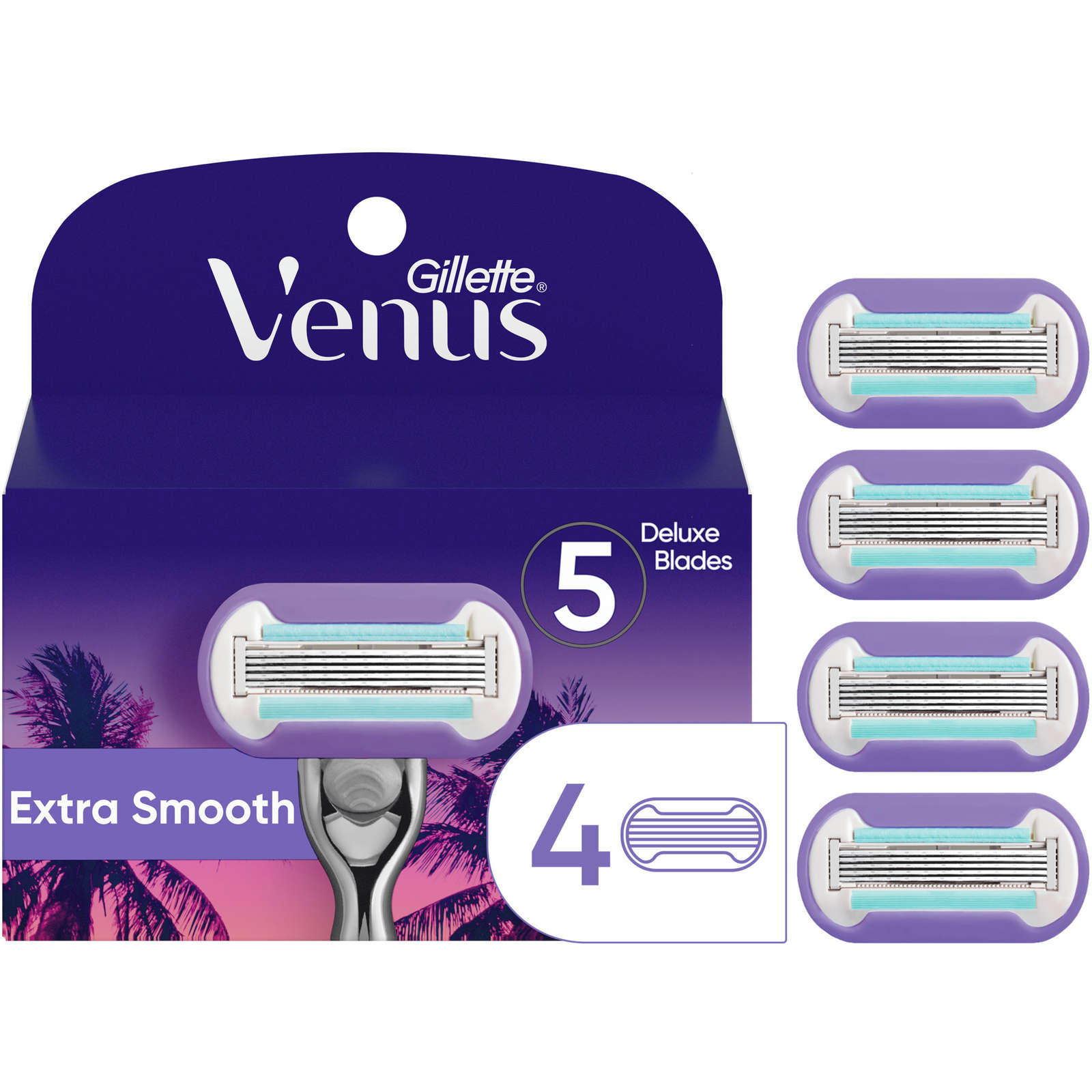 Miami Midnight Extra Smooth Women's Razor Blade Refills