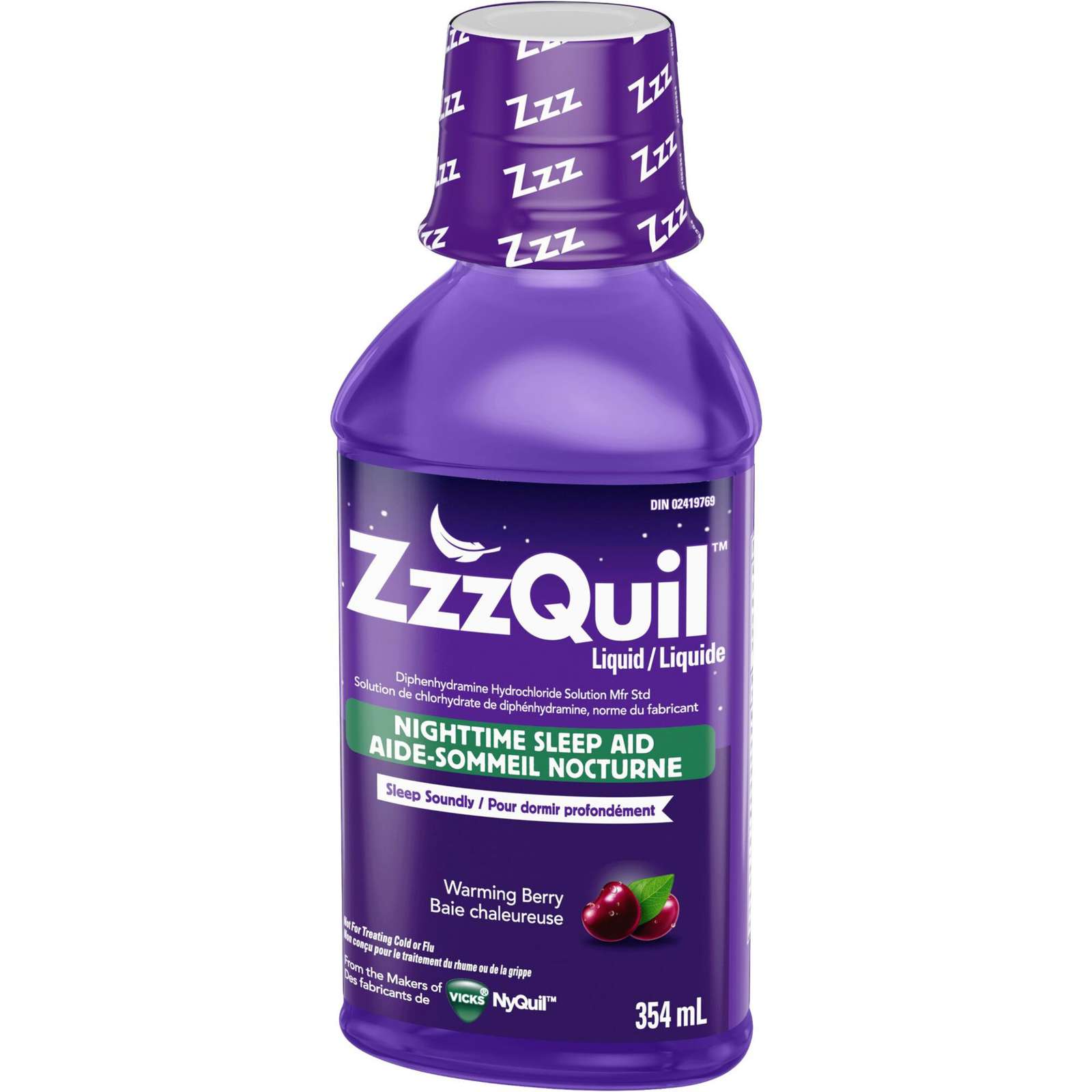 ZzzQuil Nighttime Sleep Aid Liquid, Warming Berry