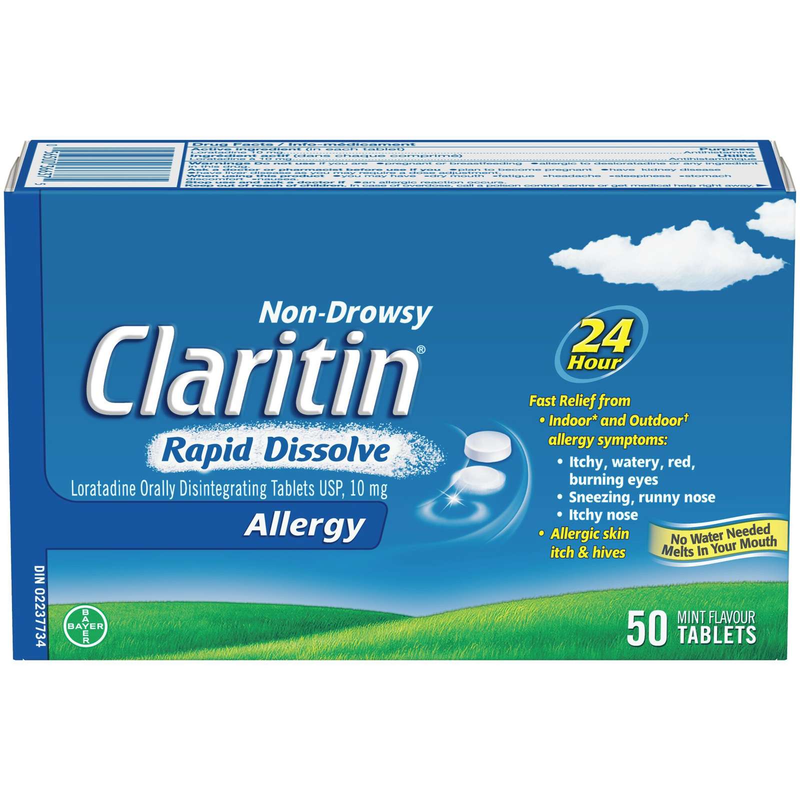 Claritin Rapid Dissolve Allergy Medicine, 24-Hour Non-Drowsy Relief 10 mg