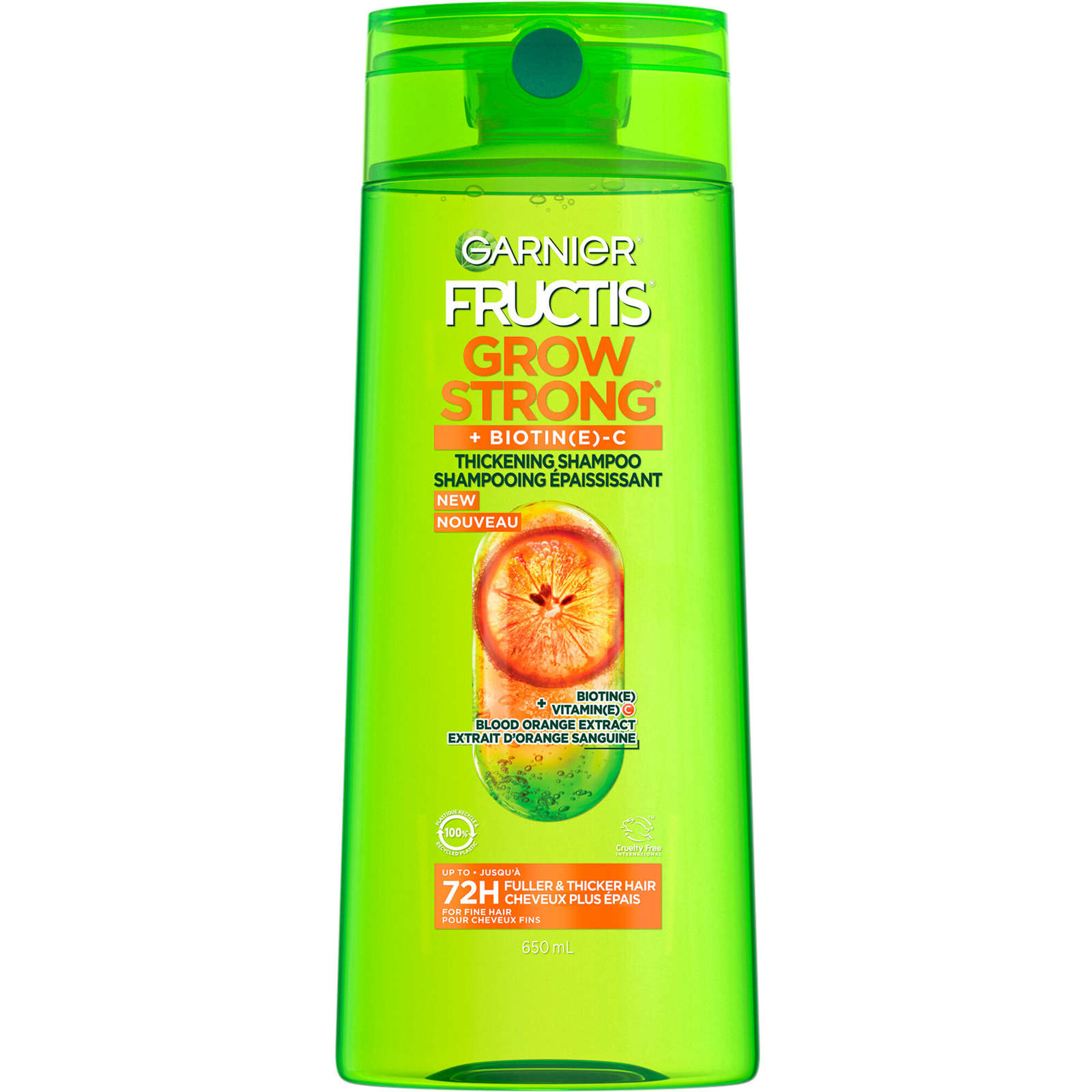 Fructis Grow Strong Thickening Shampoo, Thickens Fine Hair