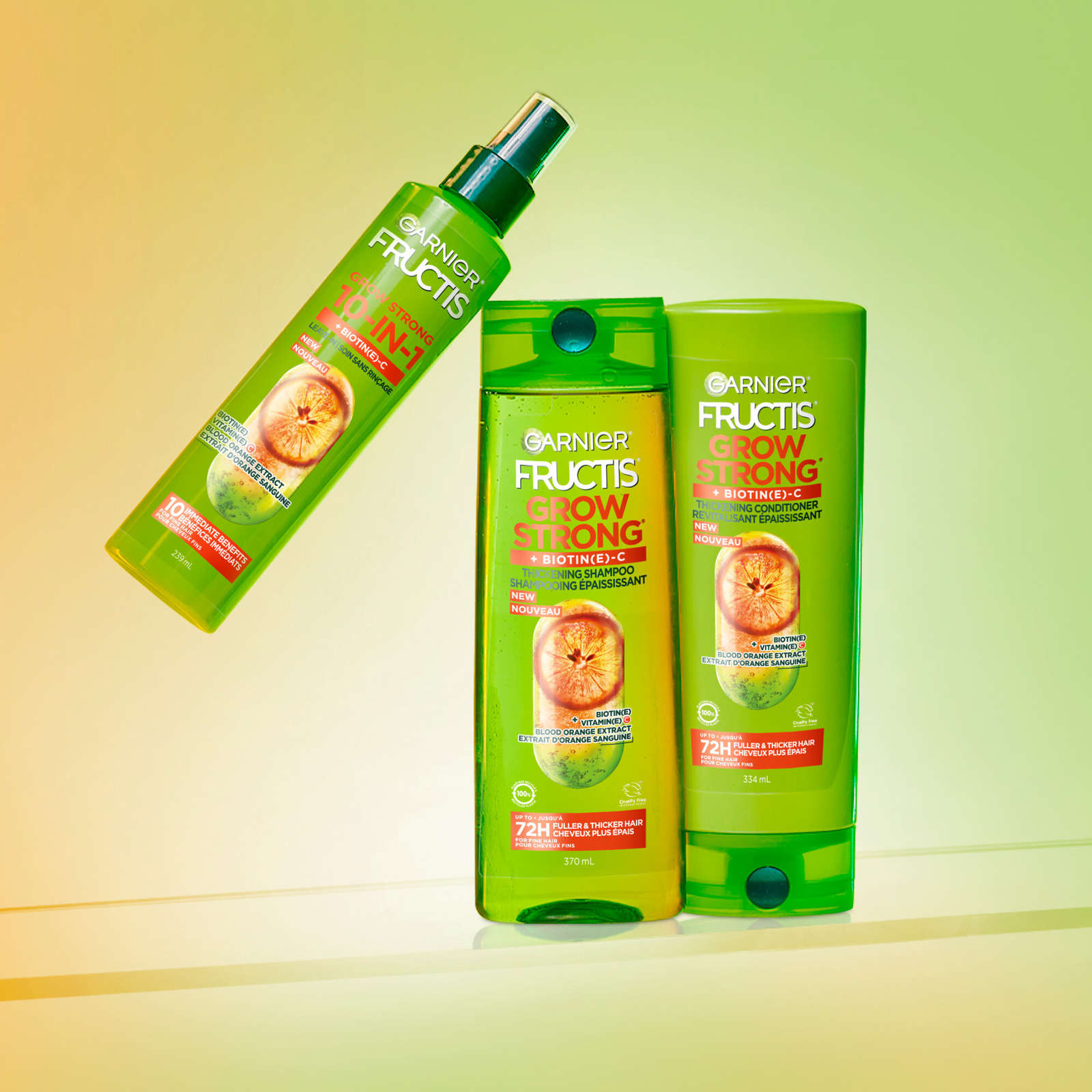 Fructis Grow Strong Thickening Conditioner, Thickens Fine Hair