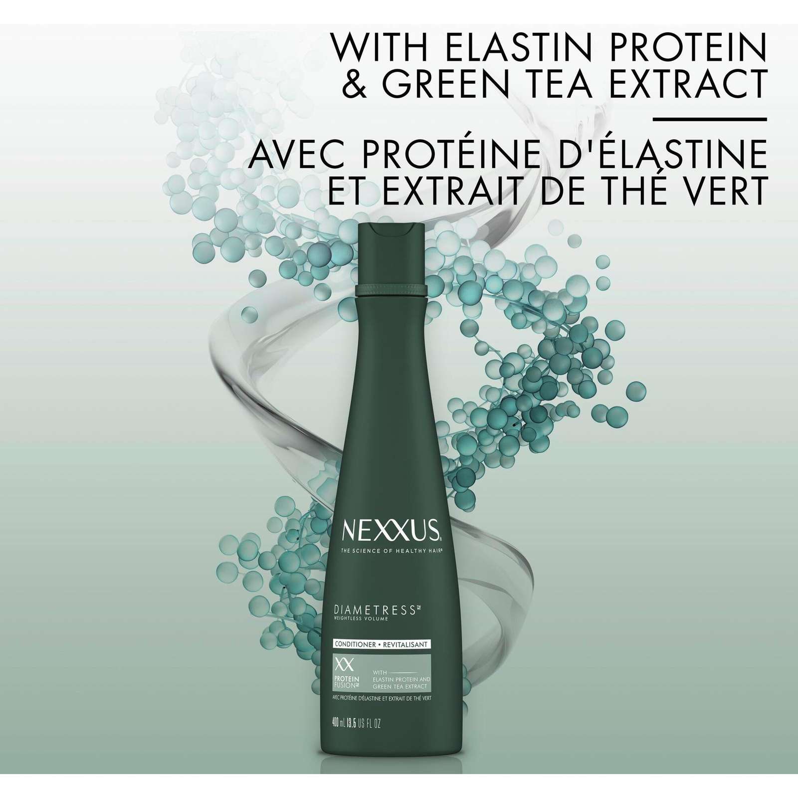 Nexxus Diametress Conditioner for fine and flat hair Weightless Volume with elastin protein and green tea 400 ml