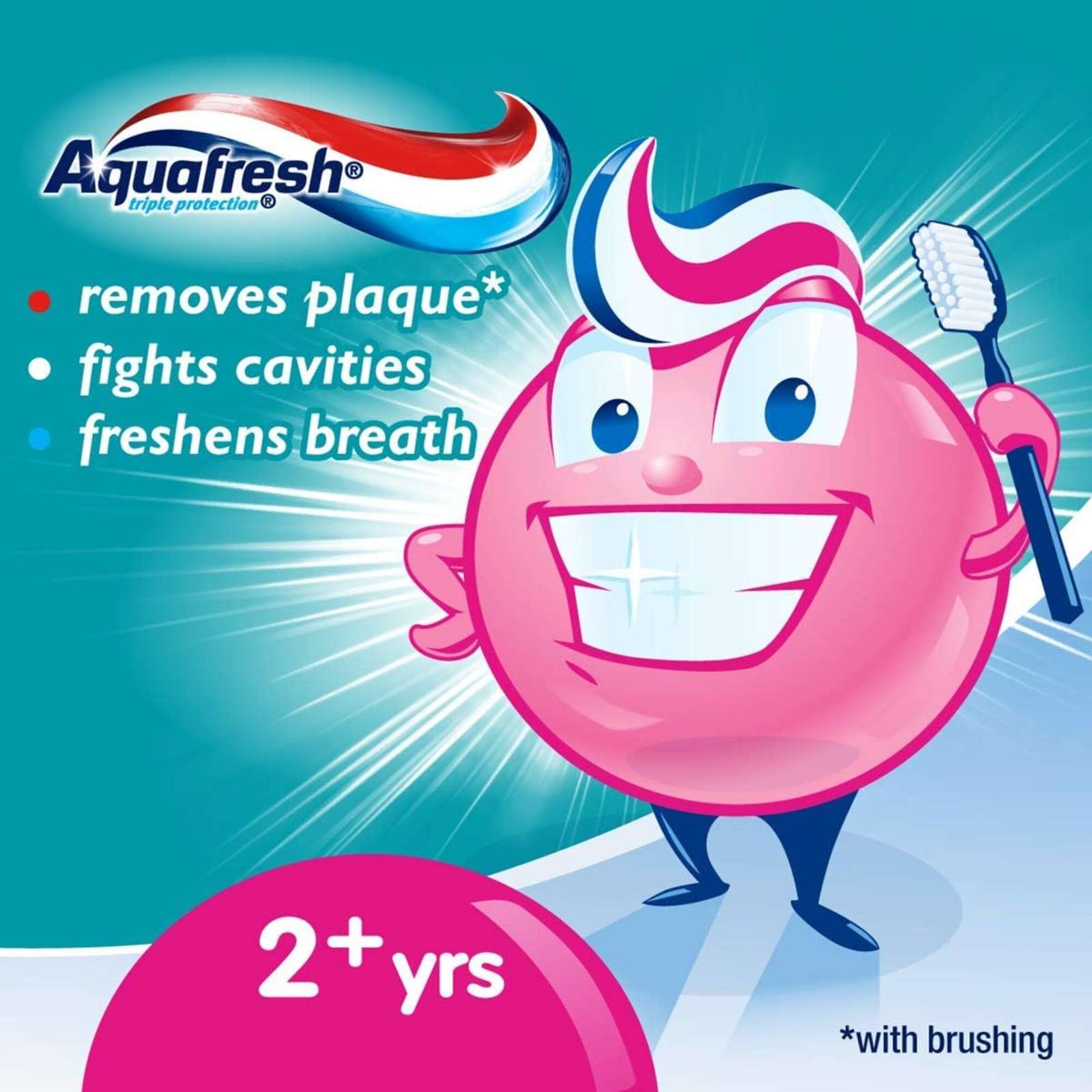 Aquafresh Kids Pump Cavity Protection Bubble Mint Fluoride Toothpaste For Children 2 + yrs., 90mL