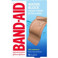 Johnson&Johnson band-aid tough strips waterproof 10's (062600062222)