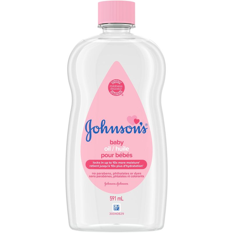 Johnson's Baby Oil, Mineral Oil Moisturizer and Baby Massage Oil