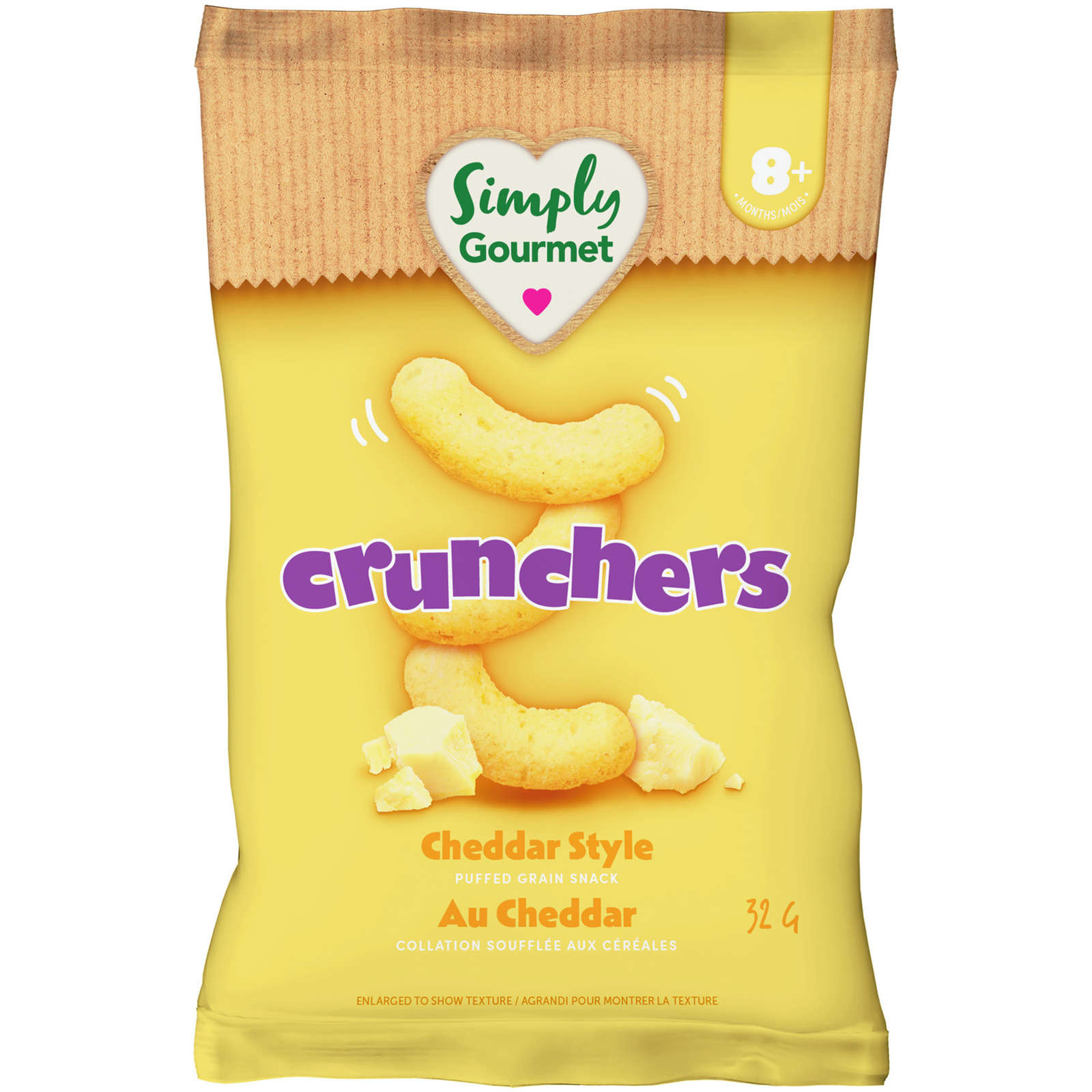 Simply Gourmet Crunchers Cheddar Style baby snack