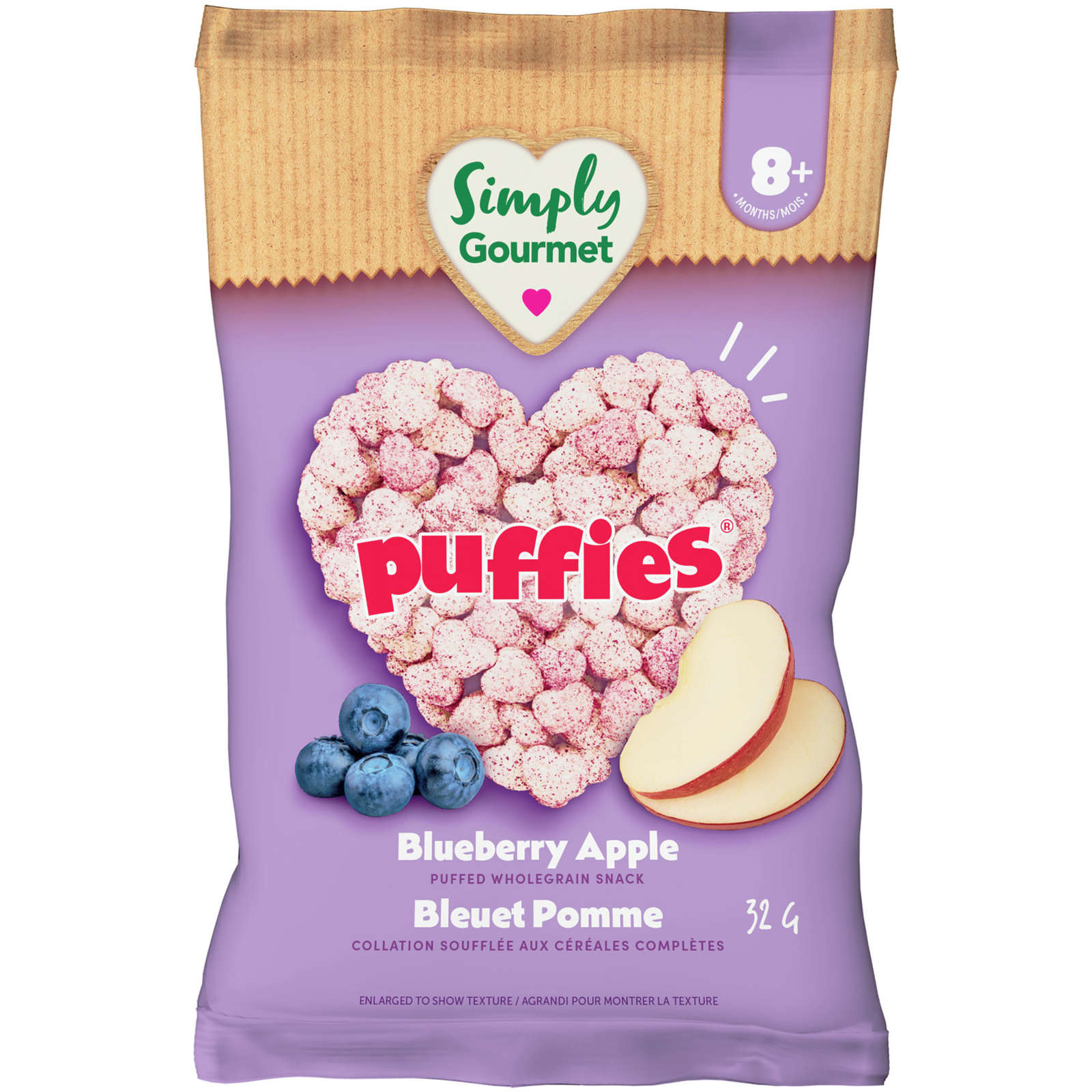 Simply Gourmet Puffies Blueberry Apple baby snack