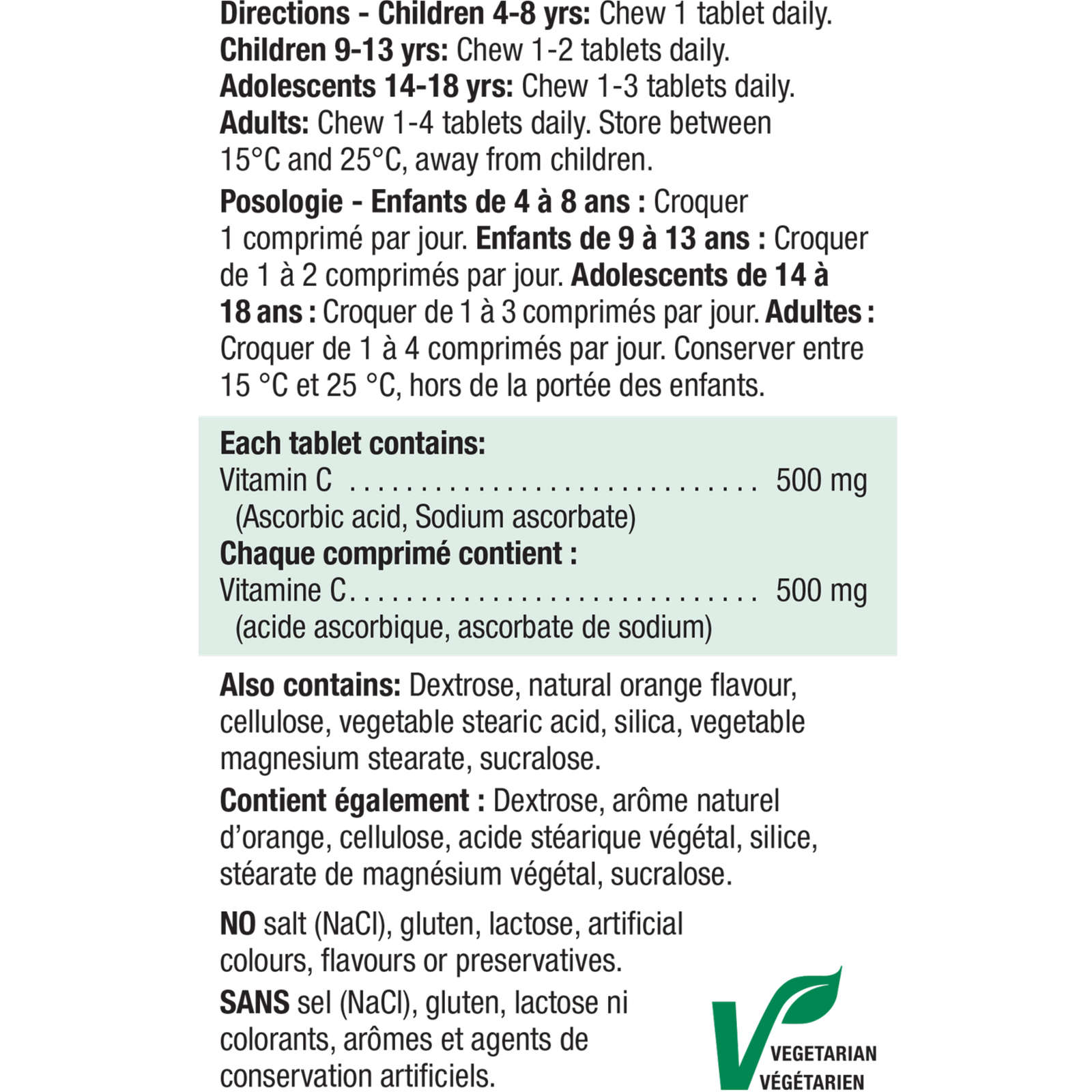 Chewable Vitamin C 500 mg